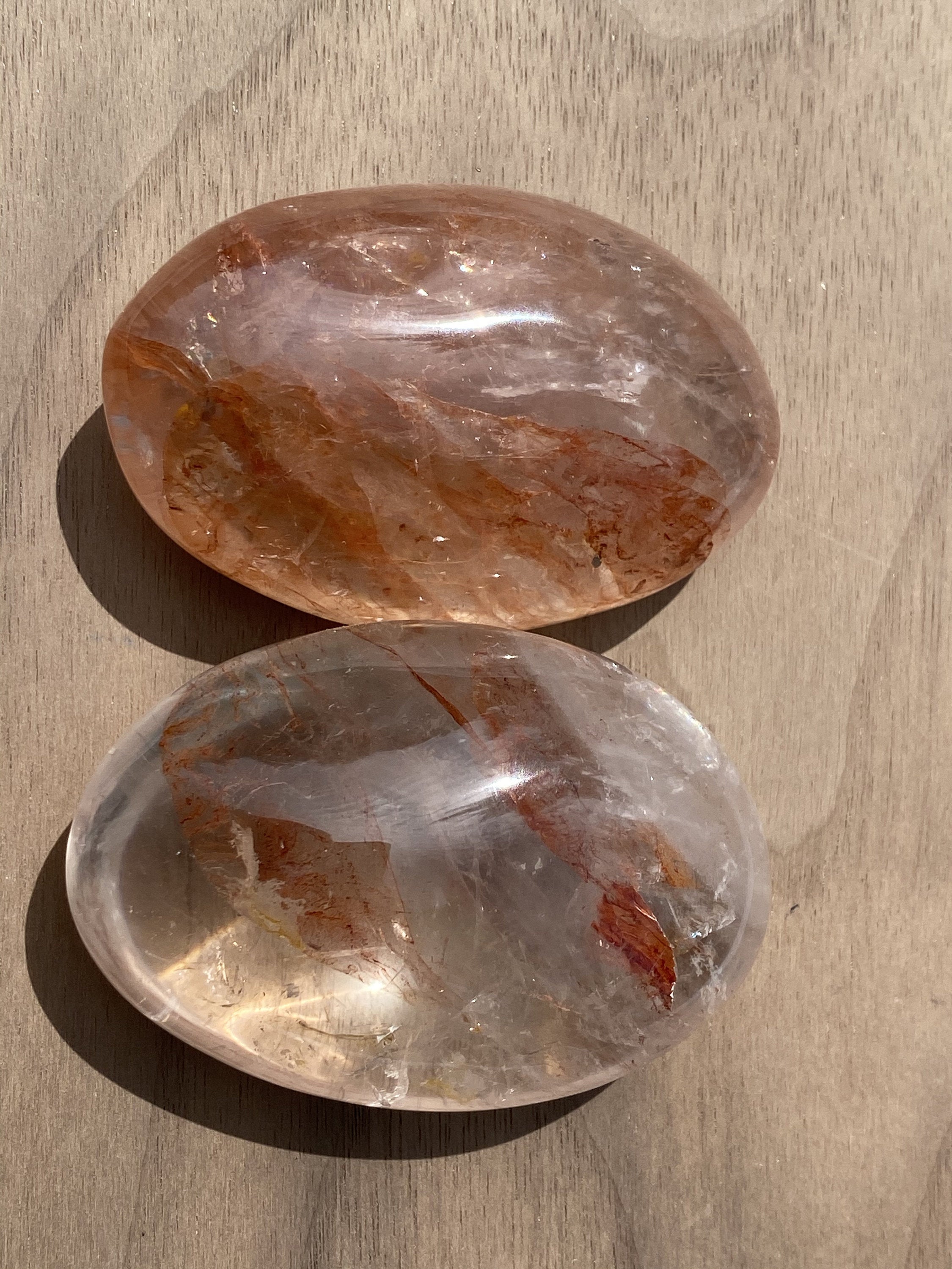 Natural Hematoid Quartz  PALM STONE