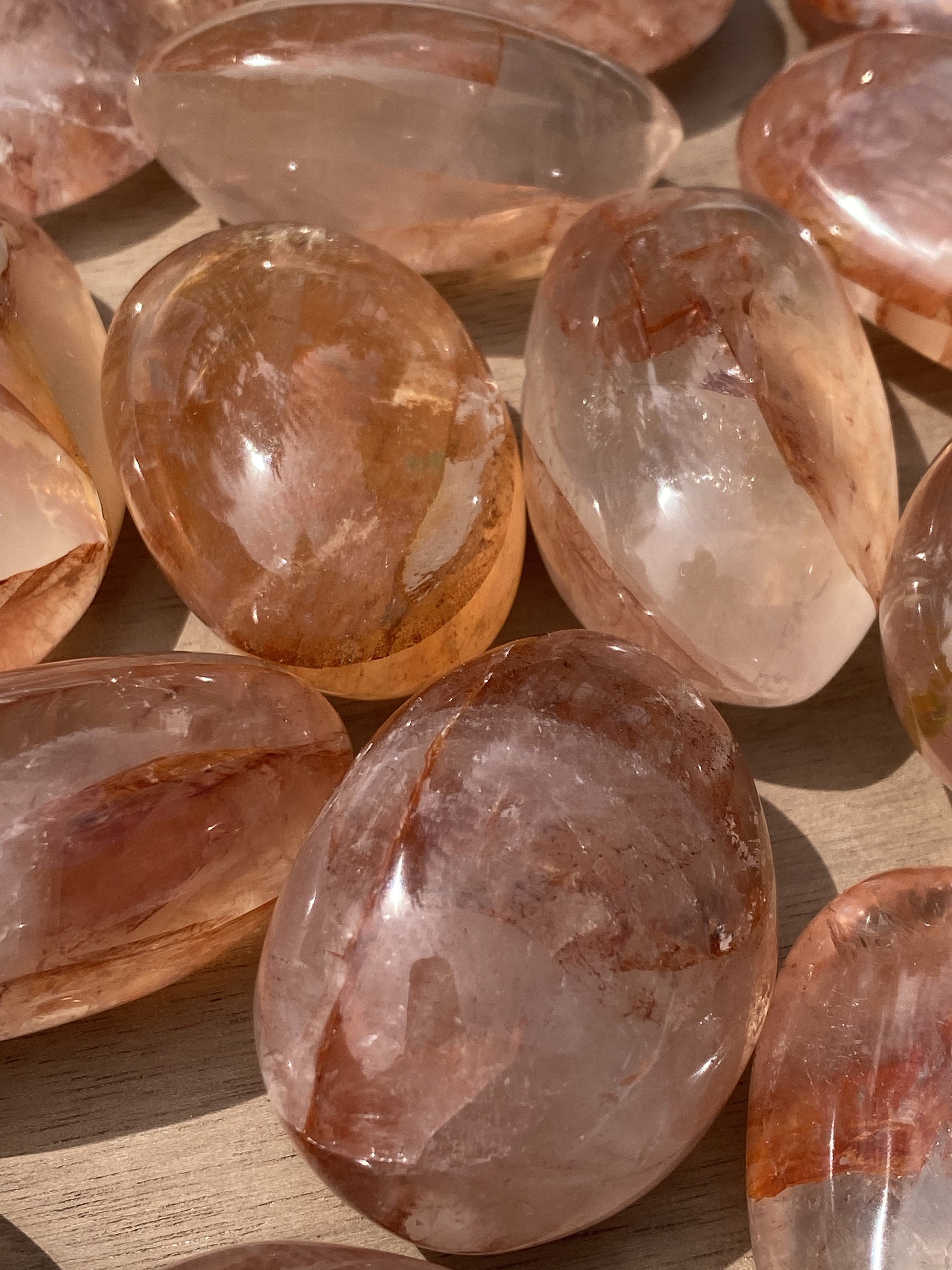 Natural Hematoid Quartz  PALM STONE