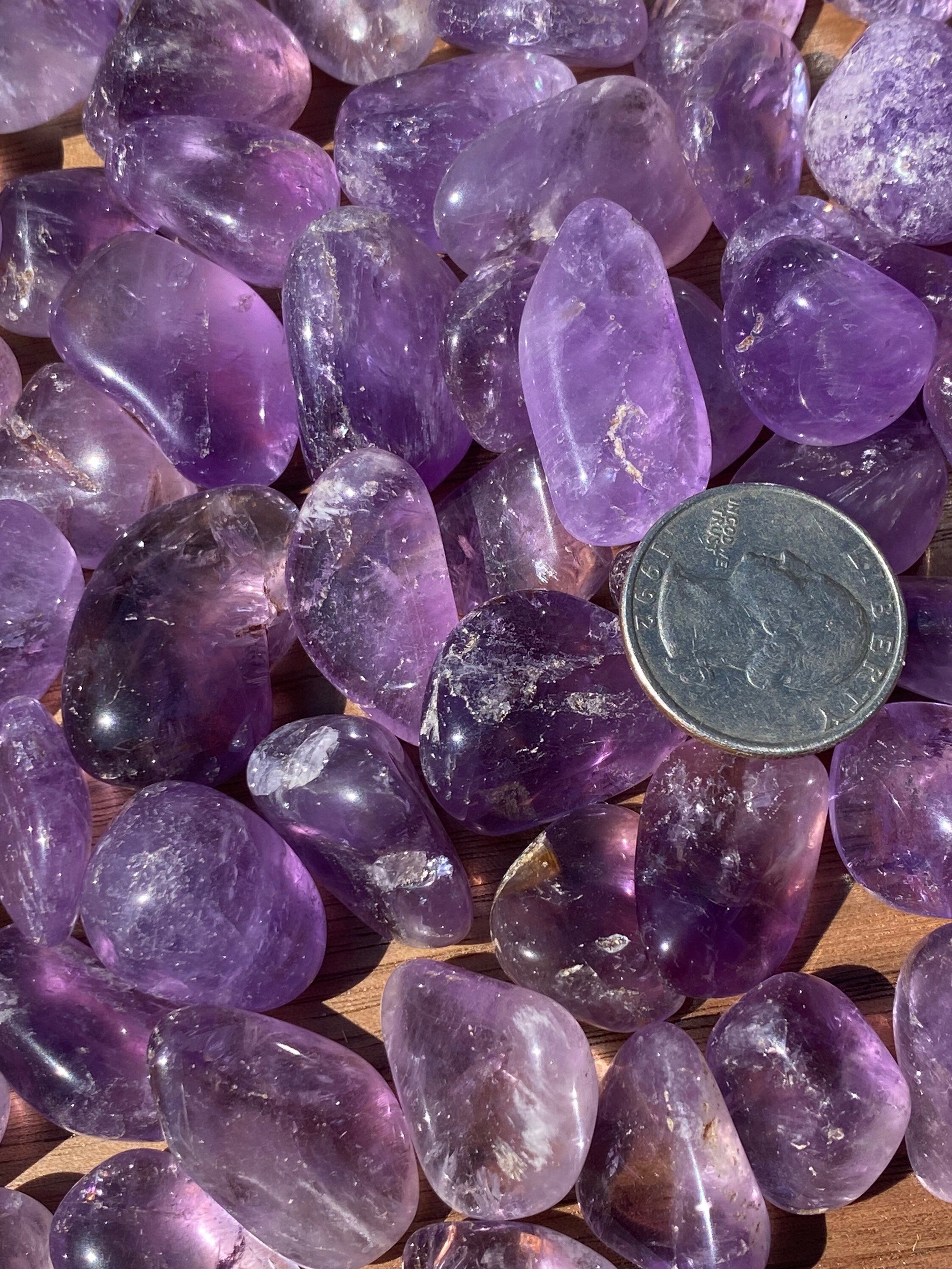 Amethyst TUMBLED A Grade Stone Brazil