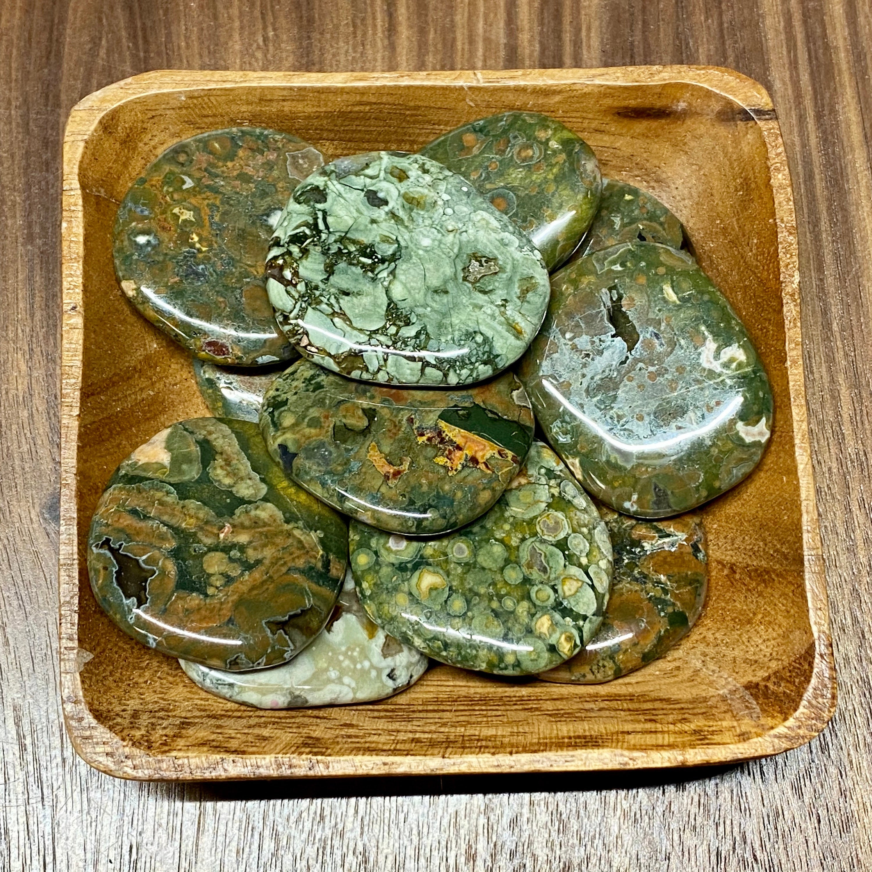 Rhyolite Rainforest Jasper  PALM STONE