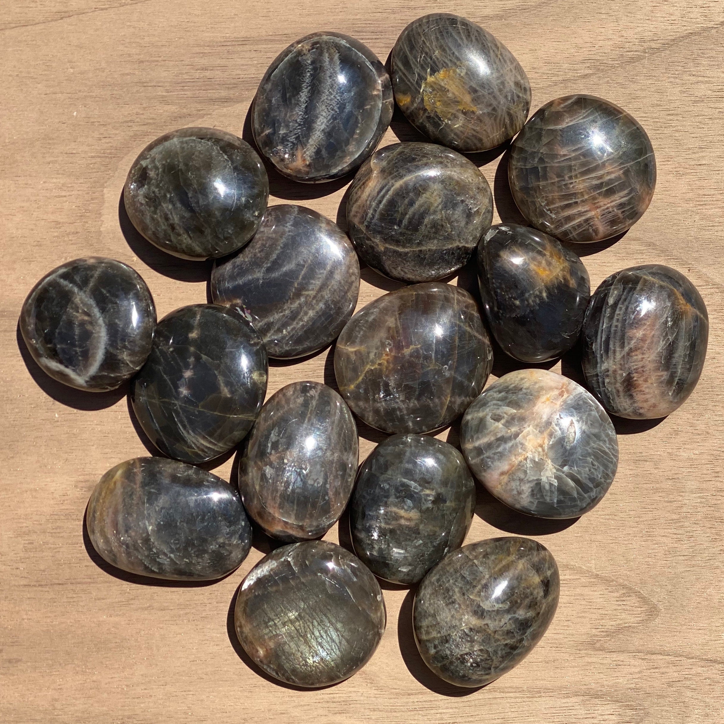 Black Moon Stone PALM STONE from Madagascar
