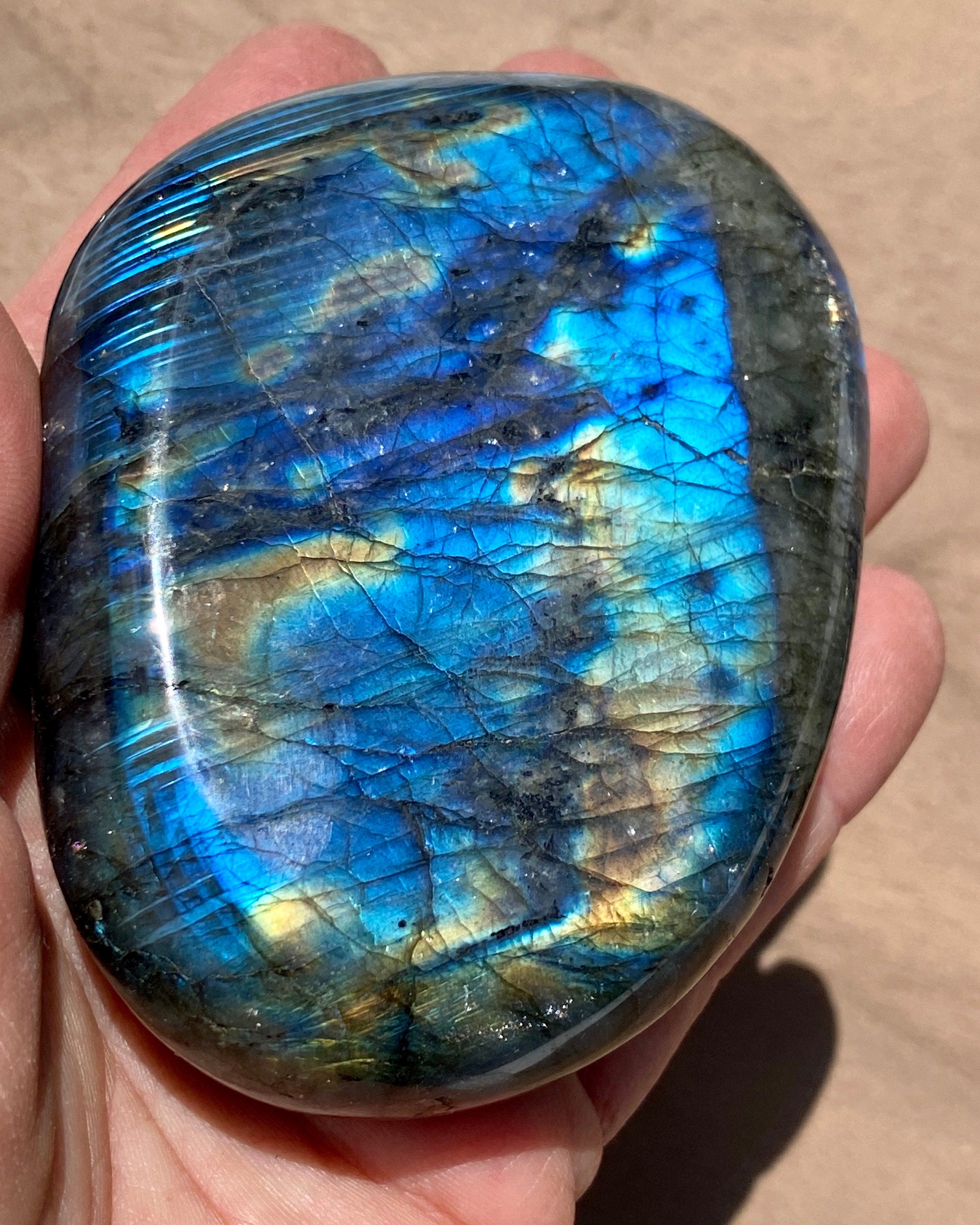 Labradorite PALM STONE from Madagascar