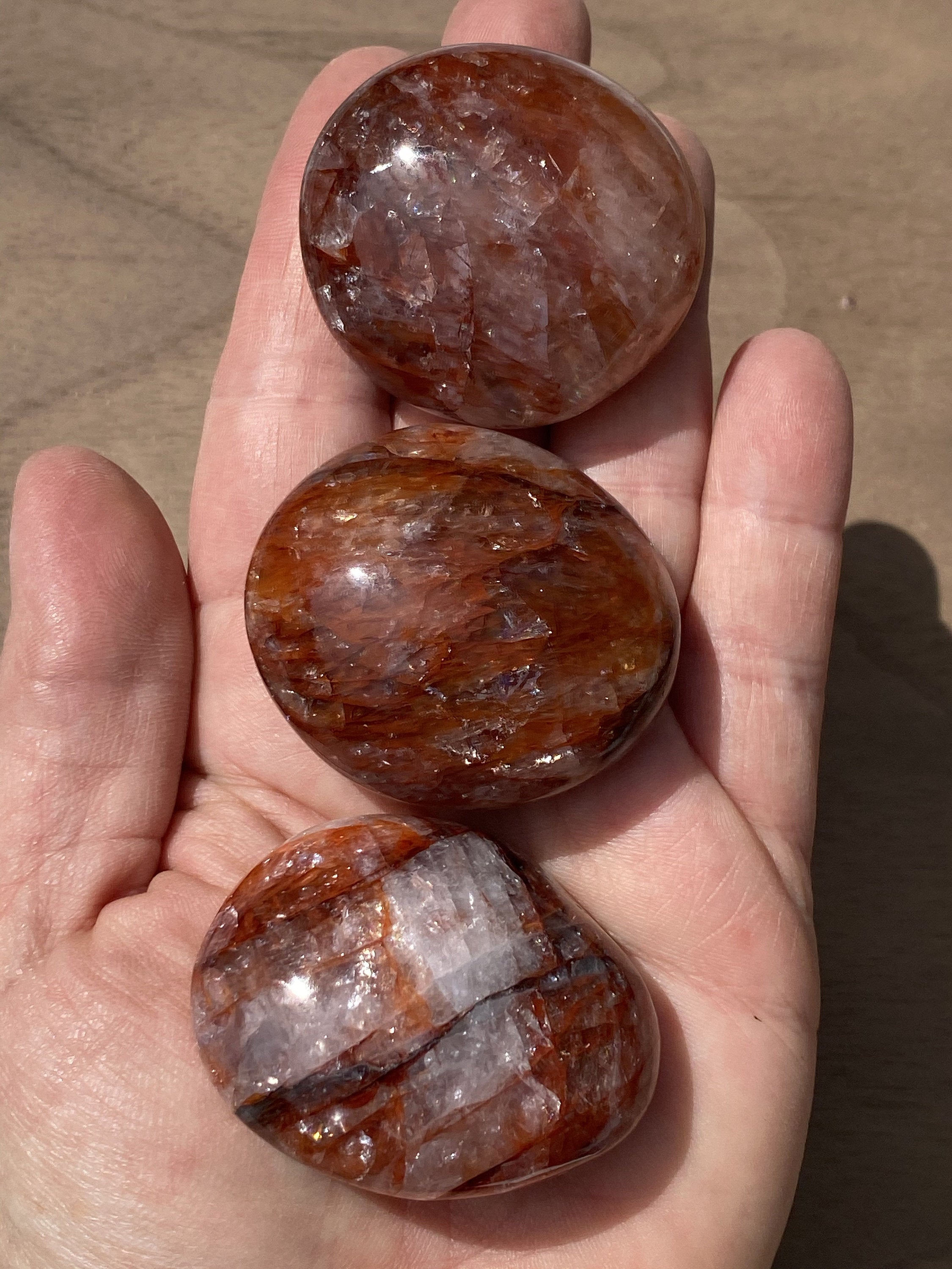 Red Hematoid Quartz PALM STONE