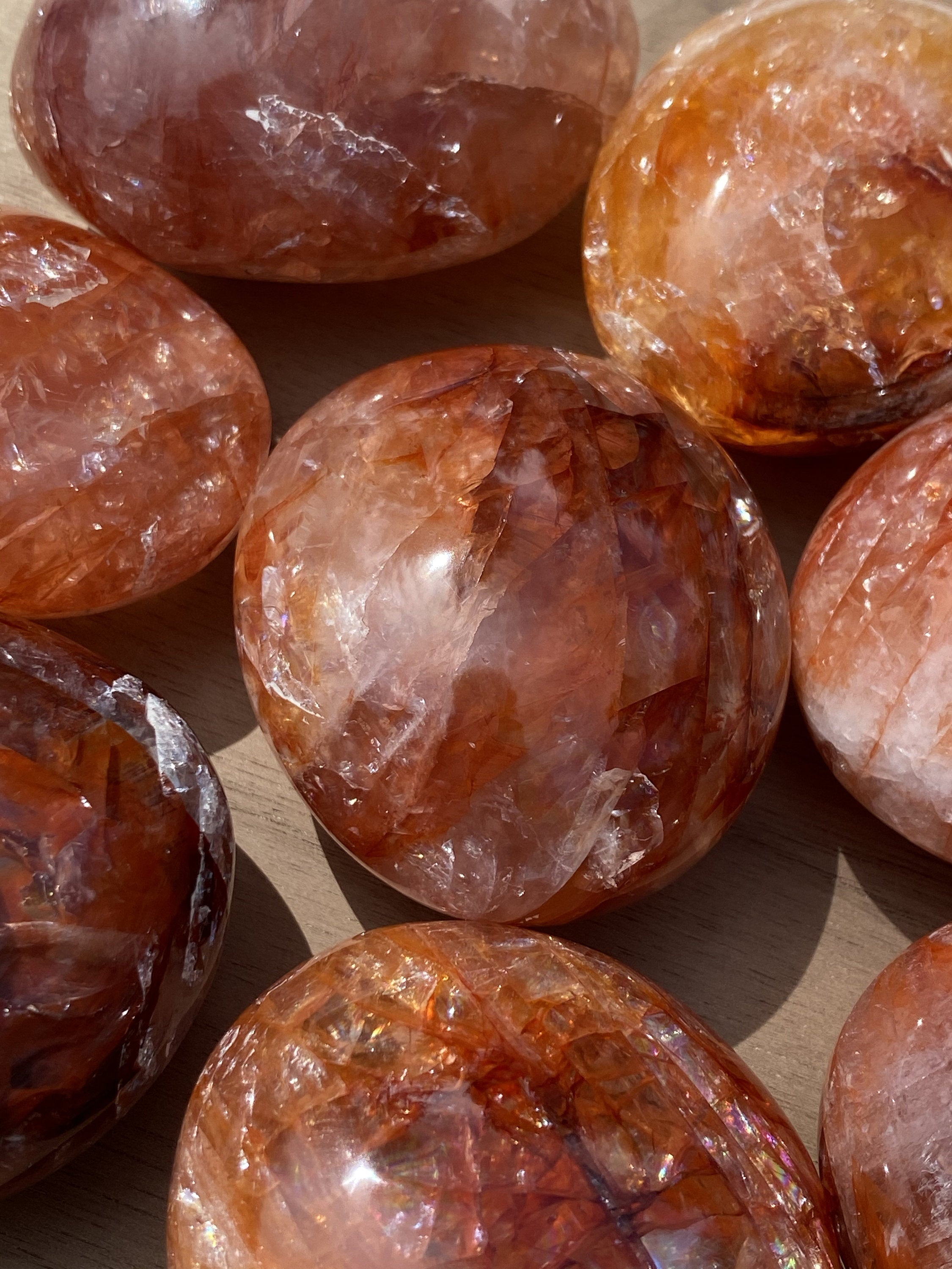 Red Hematoid Quartz PALM STONE