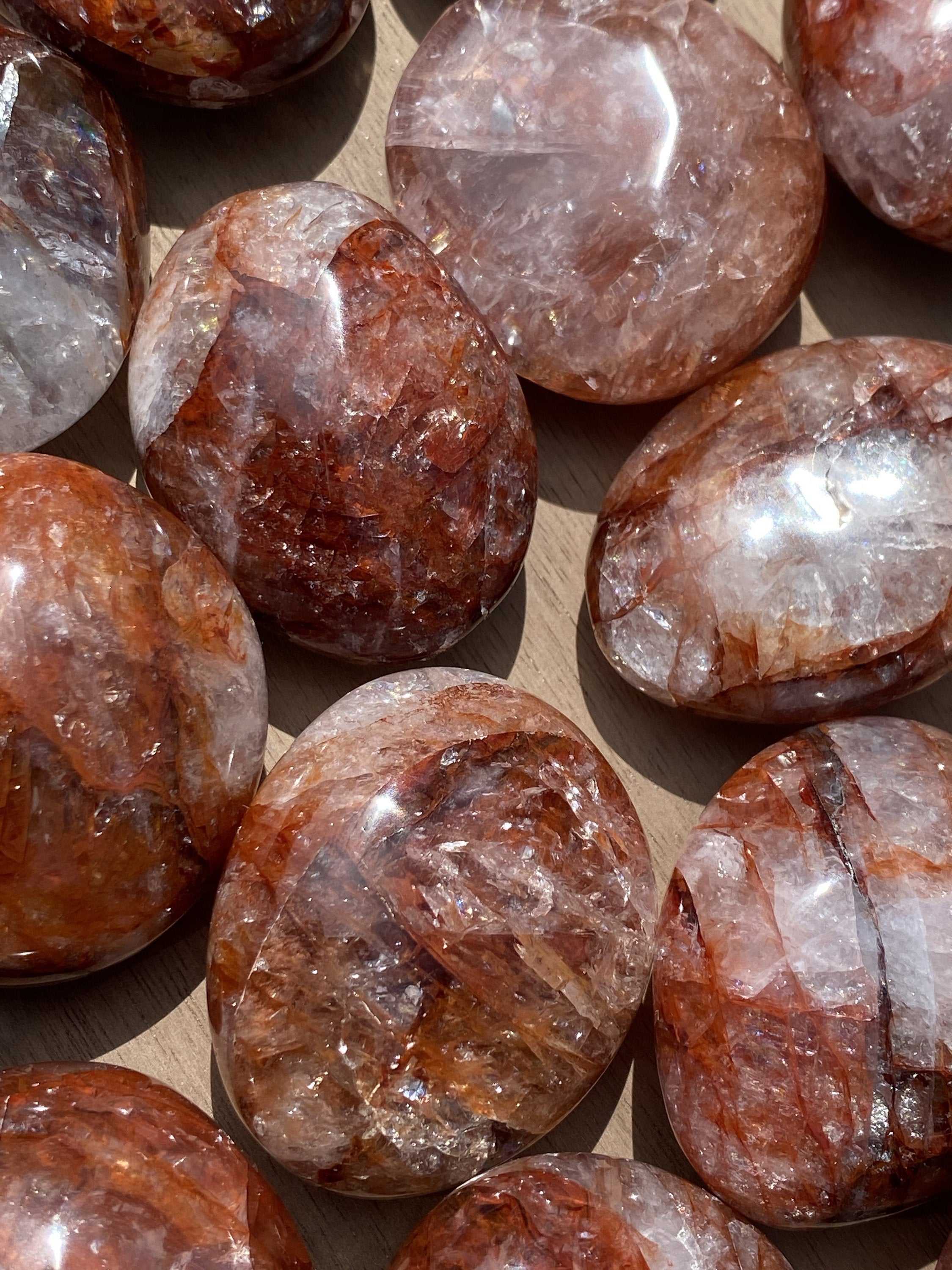 Red Hematoid Quartz PALM STONE