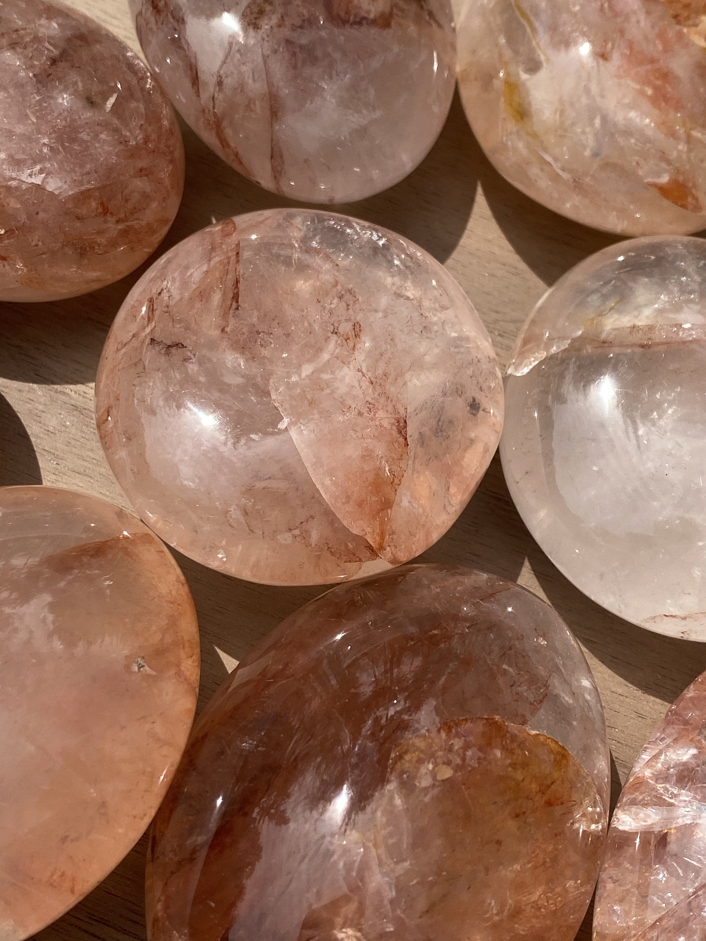 Natural Hematoid Quartz  PALM STONE