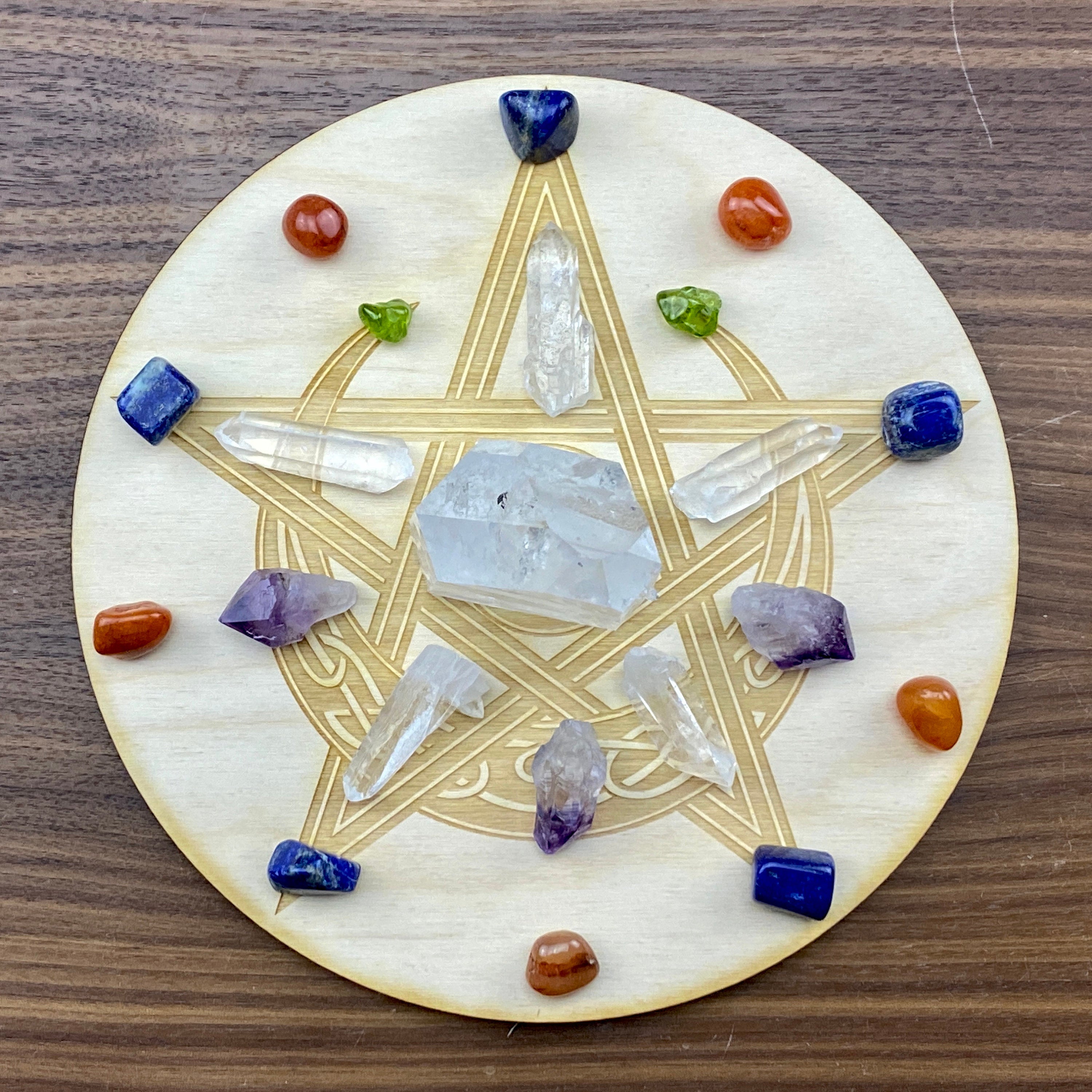 Celtic Pentagram Moon Crystal Grid