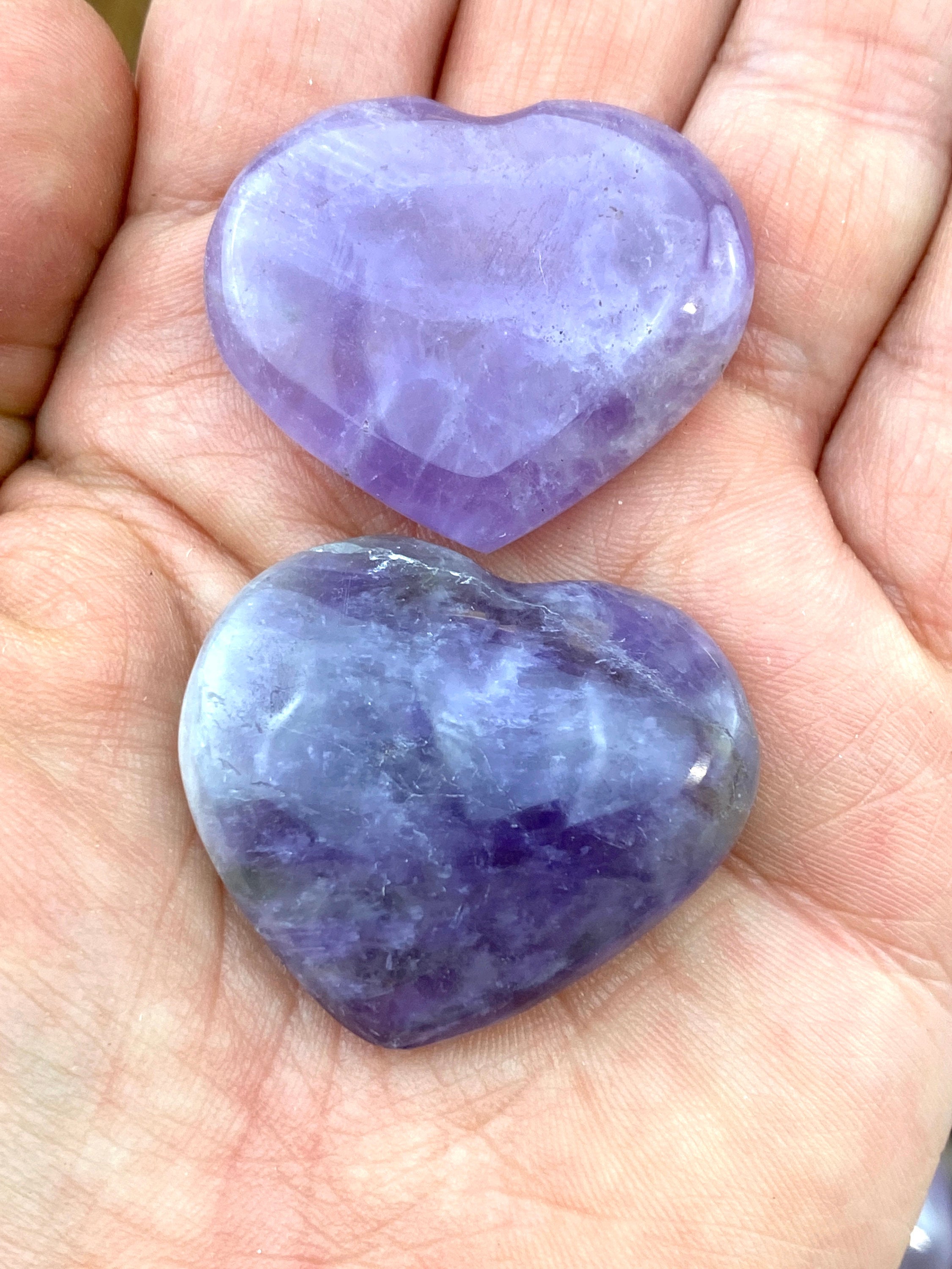 Amethyst HEART SMALL - Amethyst Hearts - Third Eye Stone - Third Eye Crystal - Healing Crystals and Stones