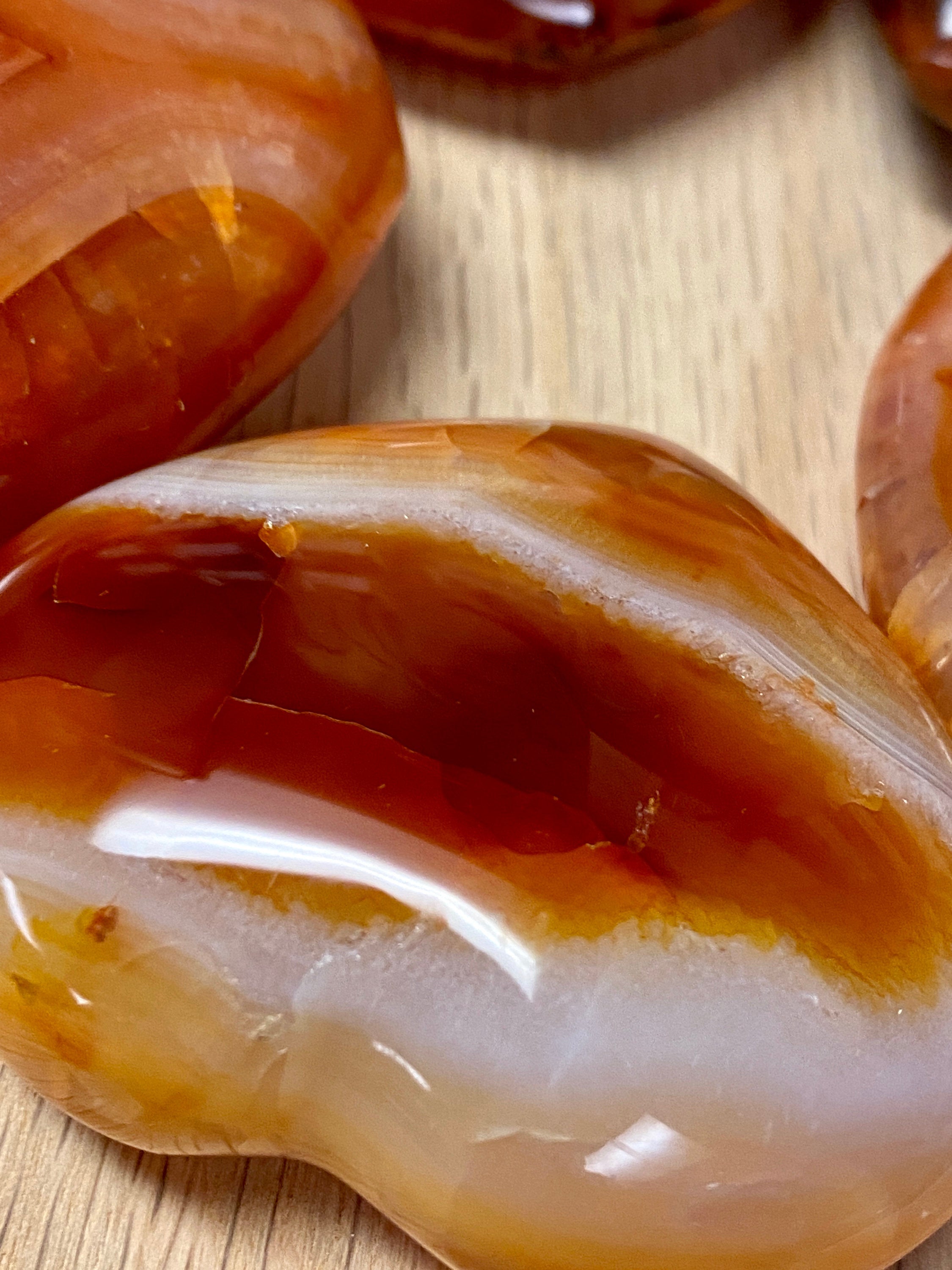 Carnelian Hearts from Madagascar