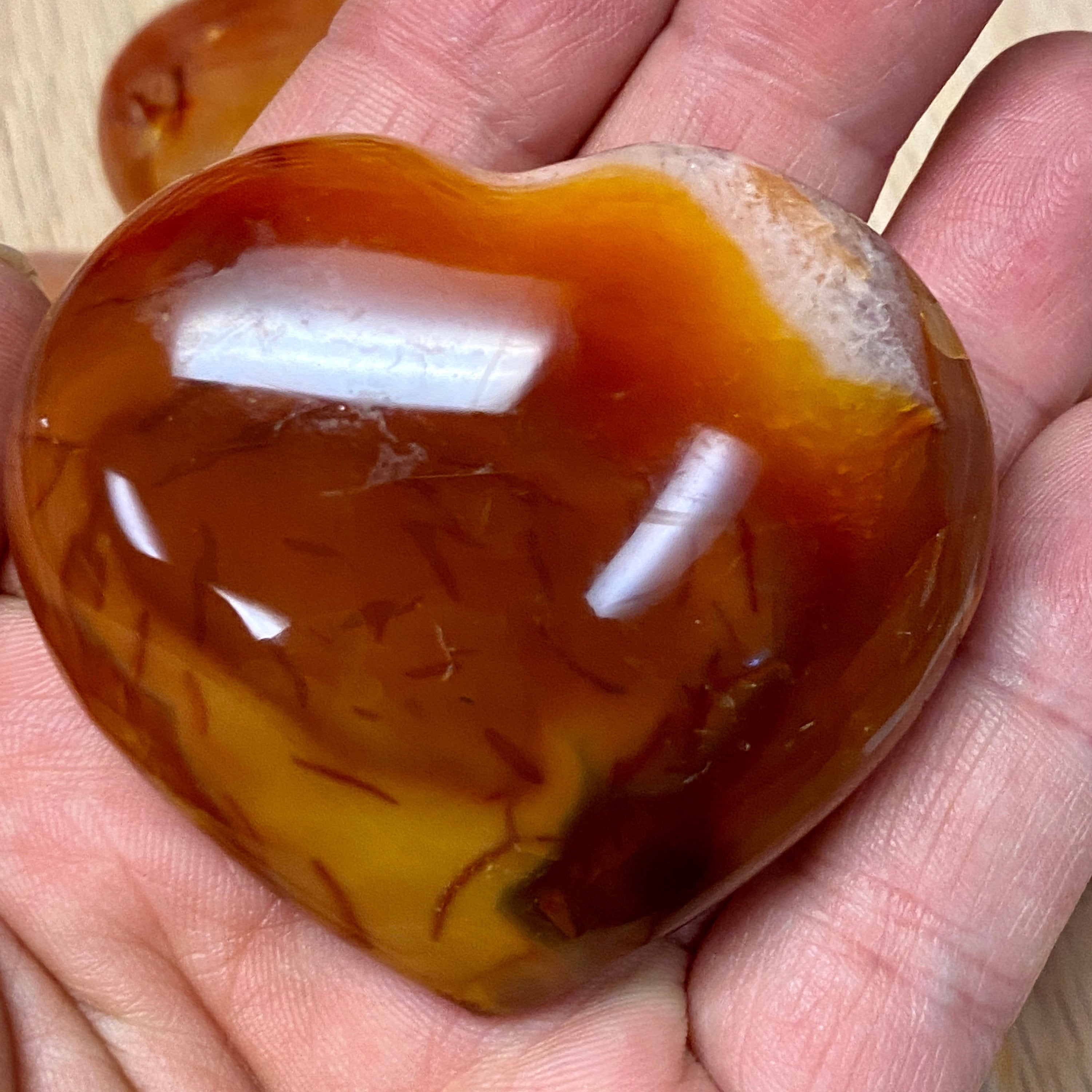 Carnelian Hearts from Madagascar