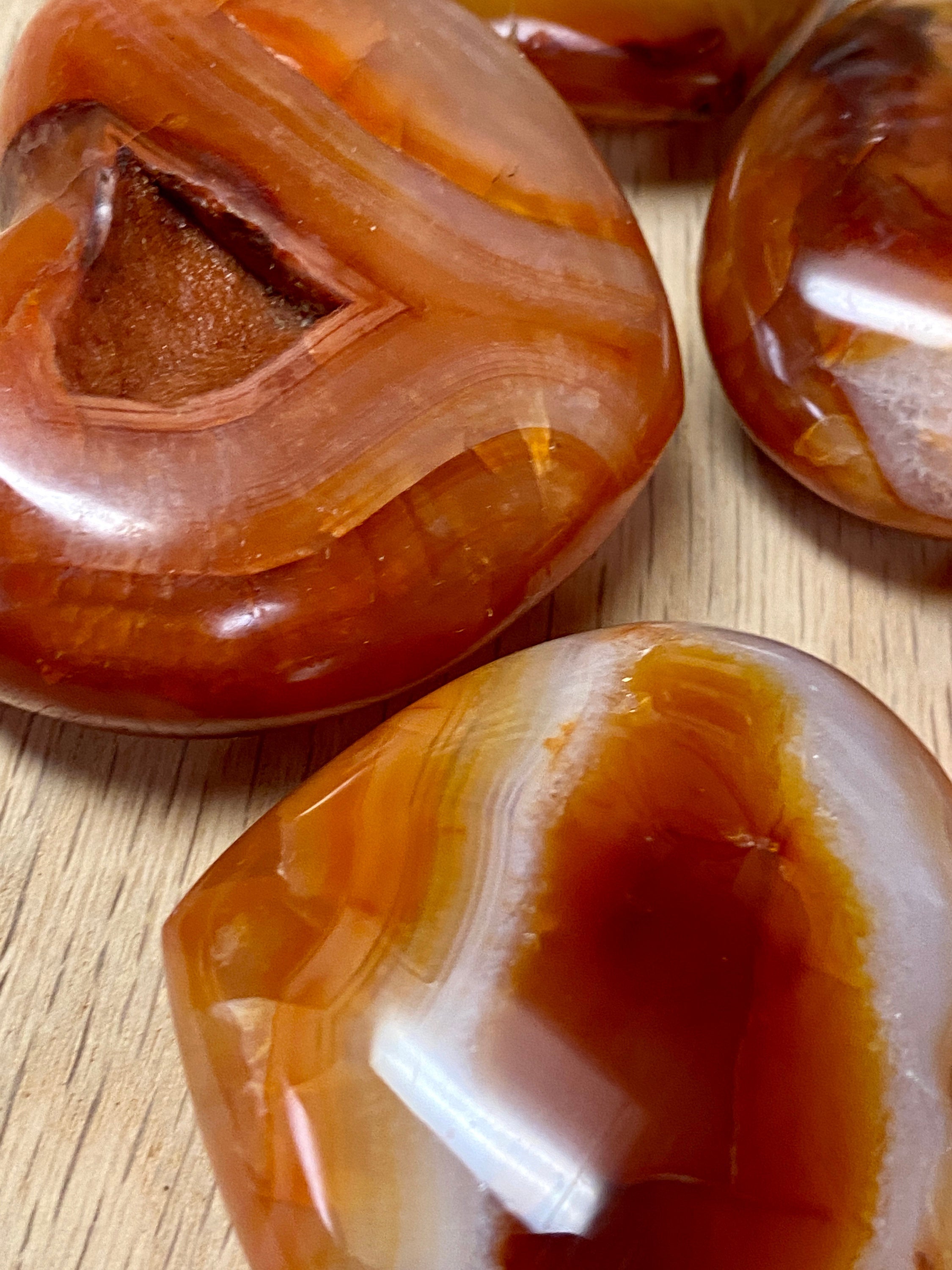Carnelian Hearts from Madagascar