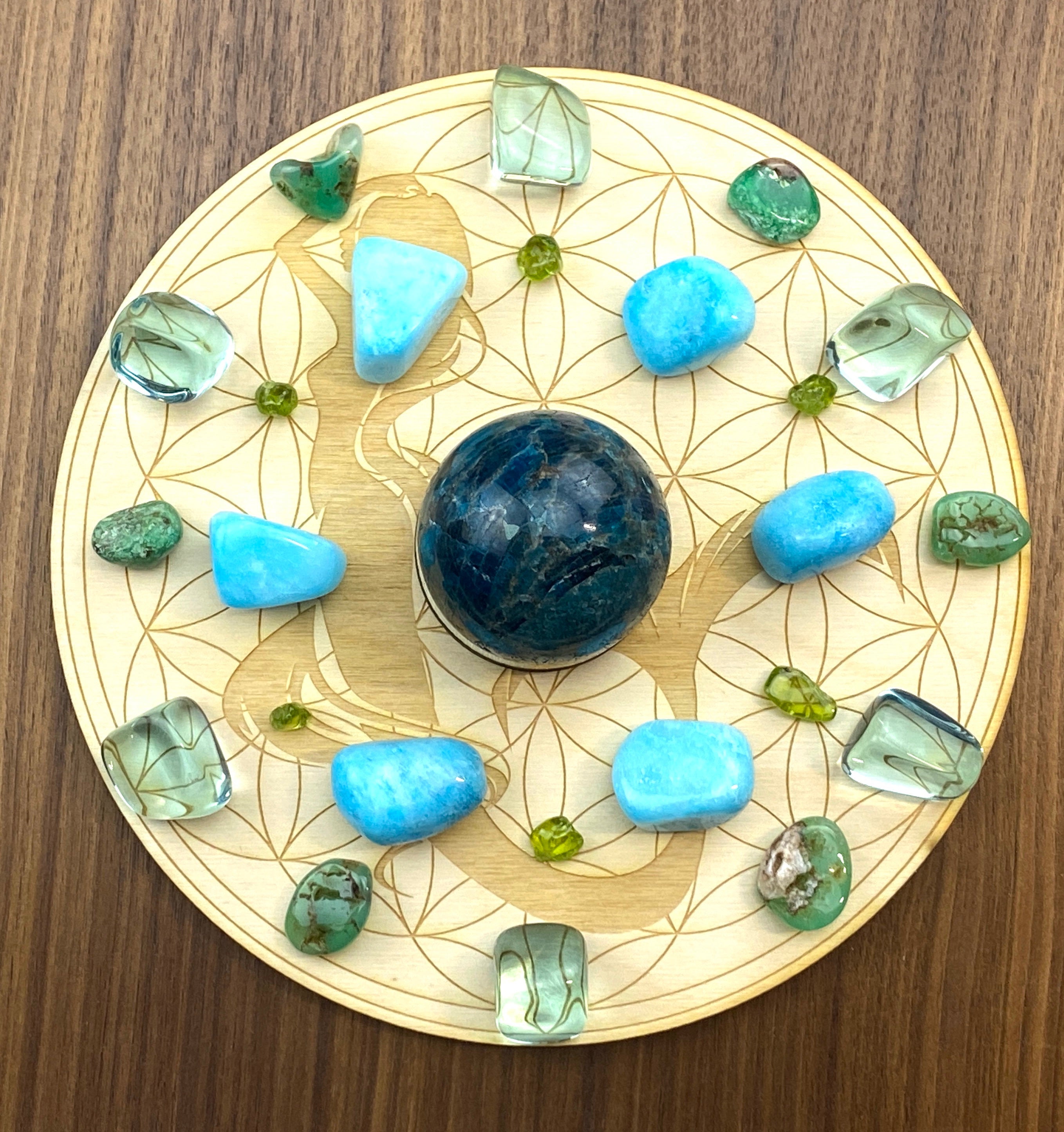 Mermaid Flower of Life Crystal Grid