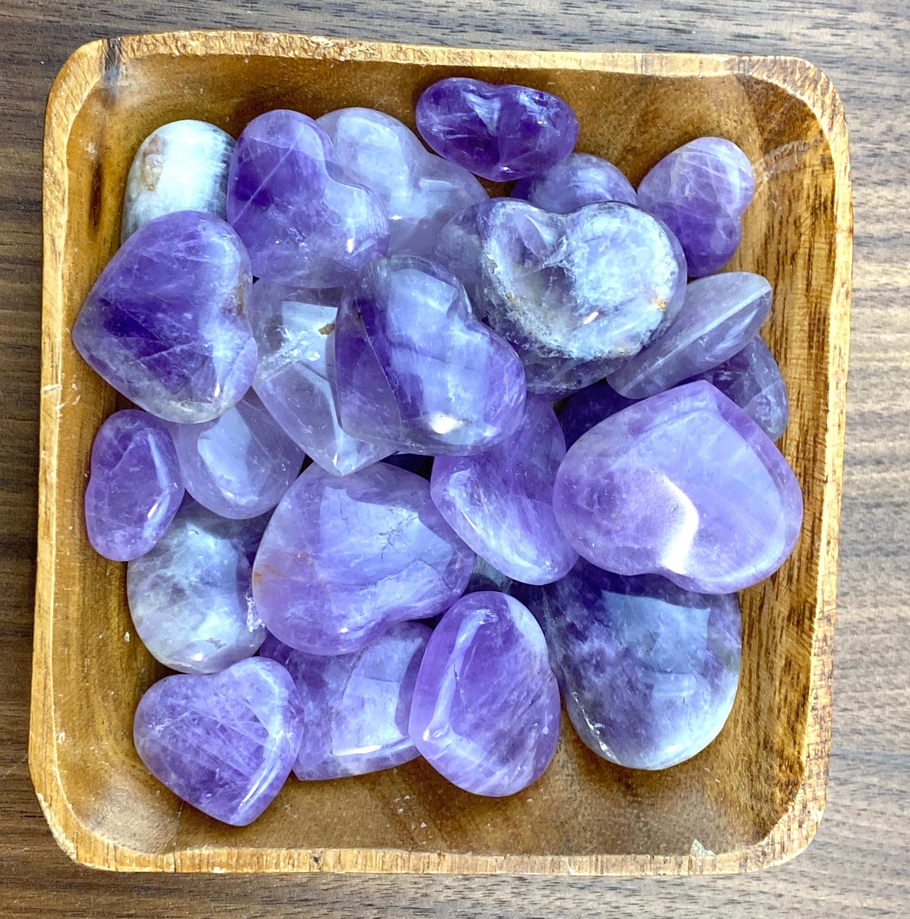 Amethyst HEART SMALL - Amethyst Hearts - Third Eye Stone - Third Eye Crystal - Healing Crystals and Stones