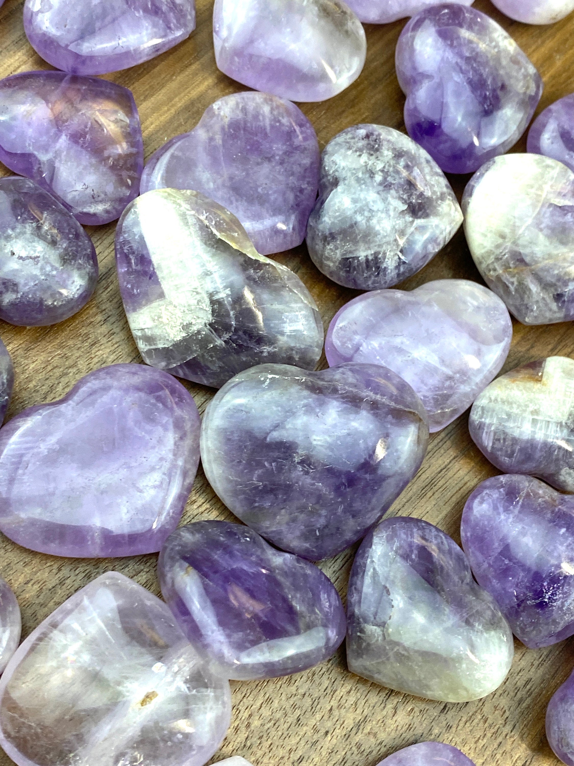 Amethyst HEART SMALL - Amethyst Hearts - Third Eye Stone - Third Eye Crystal - Healing Crystals and Stones