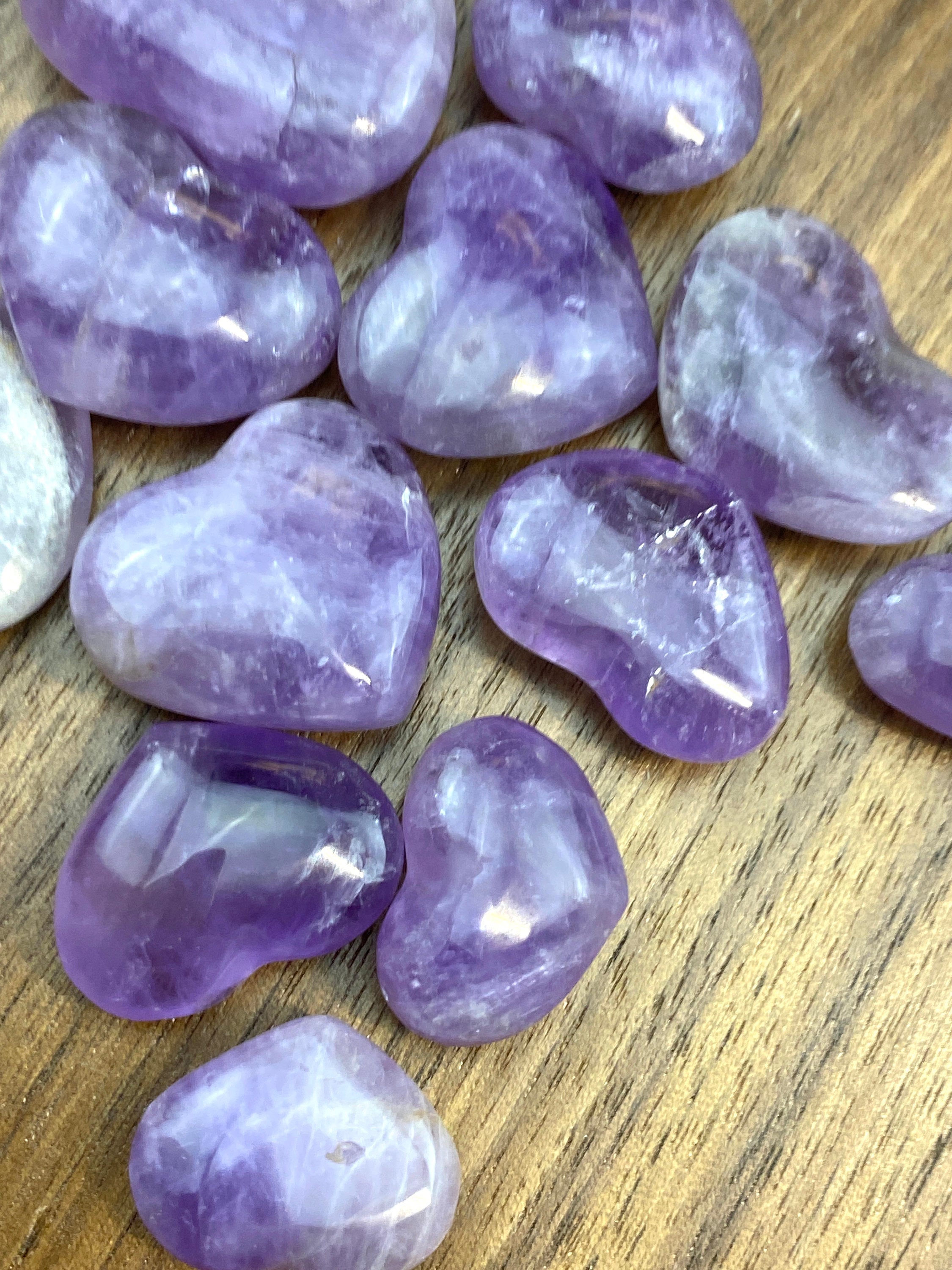 Amethyst HEART SMALL - Amethyst Hearts - Third Eye Stone - Third Eye Crystal - Healing Crystals and Stones