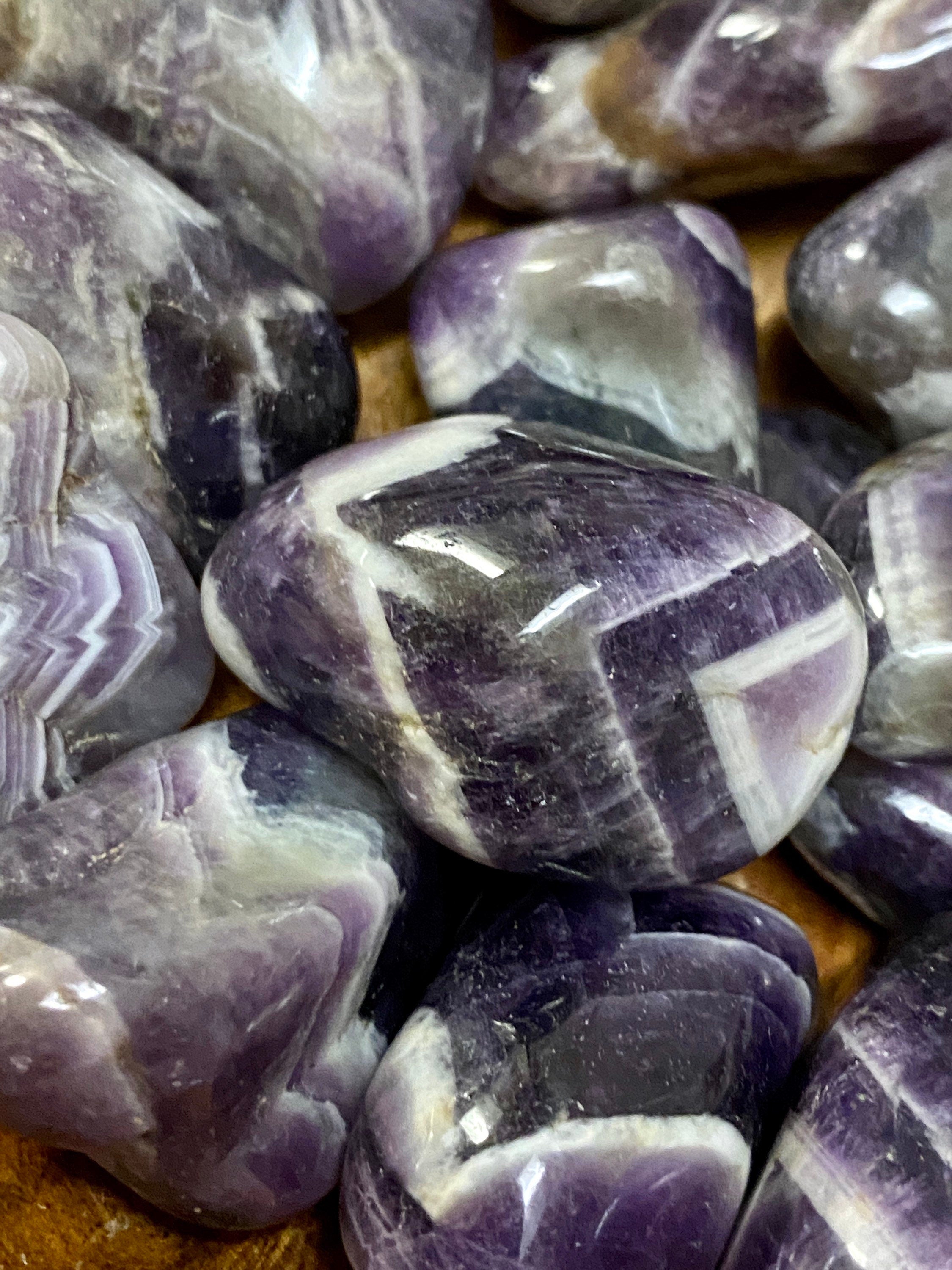 Chevron Amethyst TUMBLED Stone