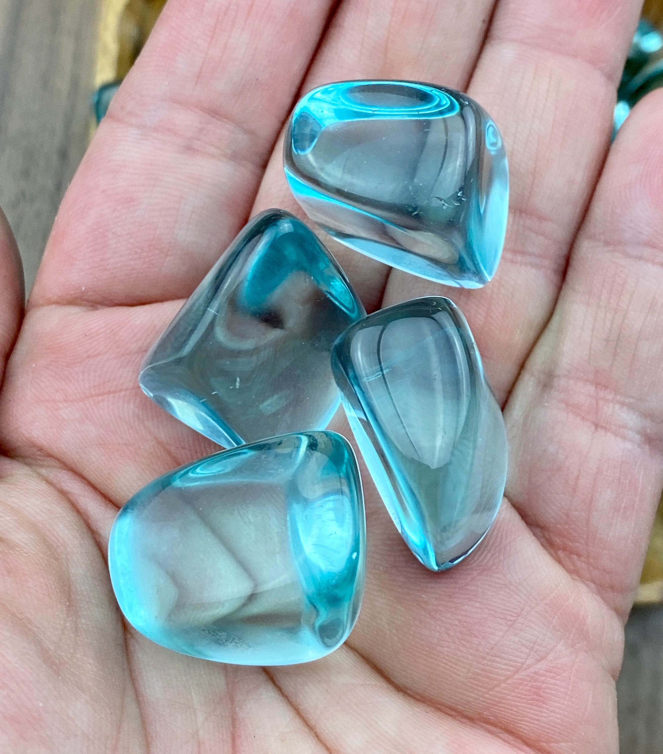 Aqua Obsidian TUMBLED Aqua Obsidian