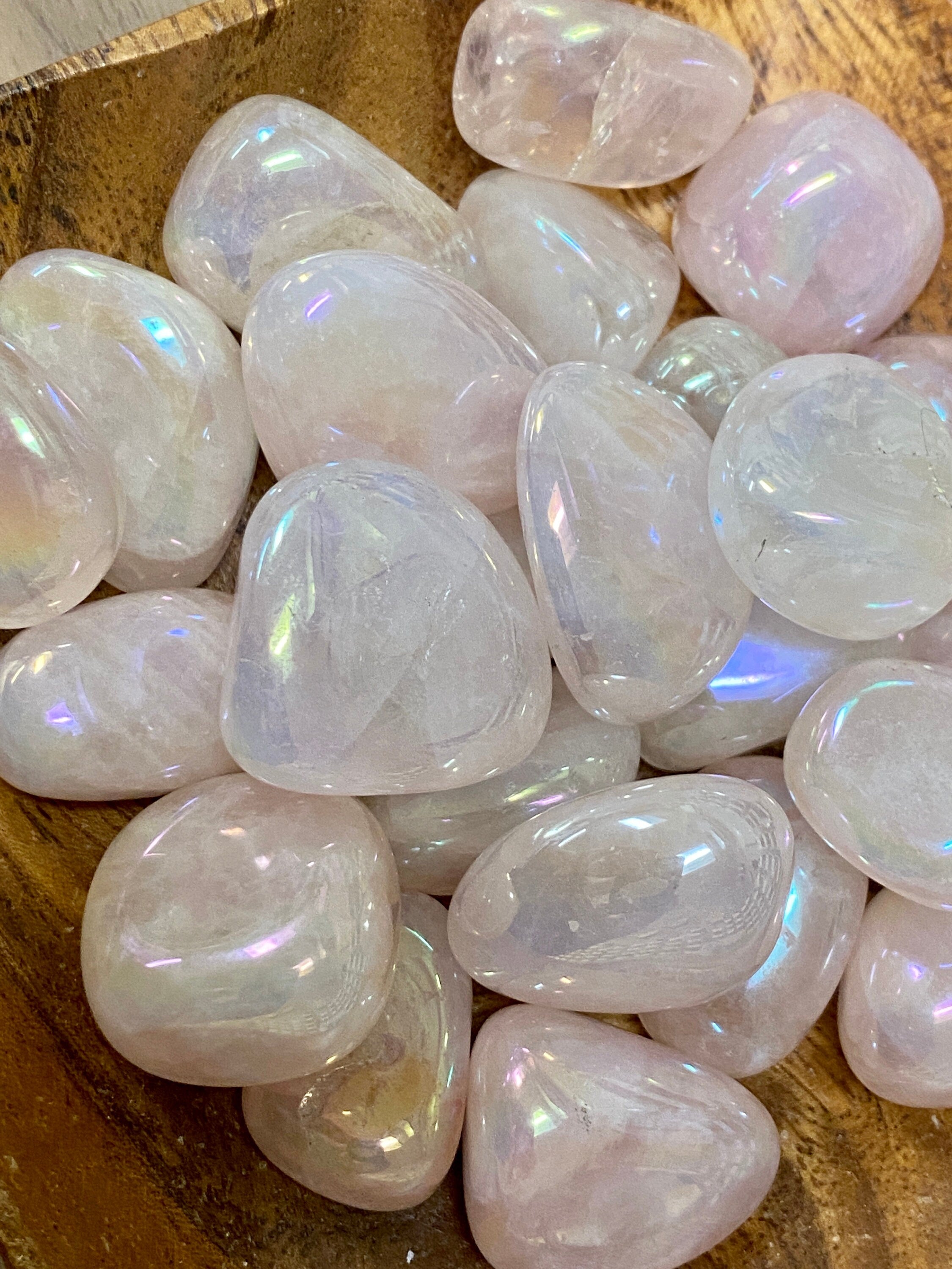 Rainbow Rose Quartz TUMBLED