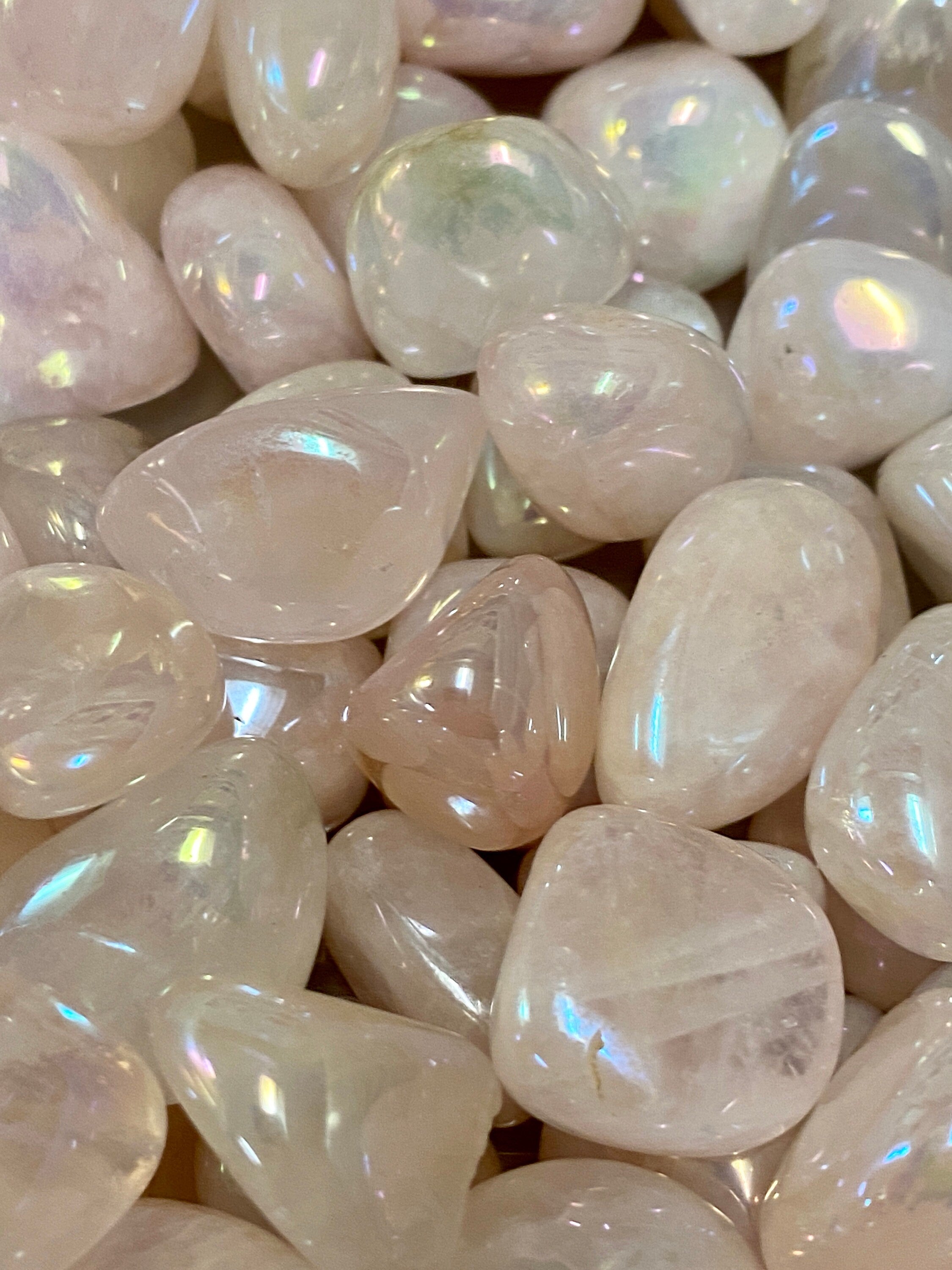 Rainbow Rose Quartz TUMBLED