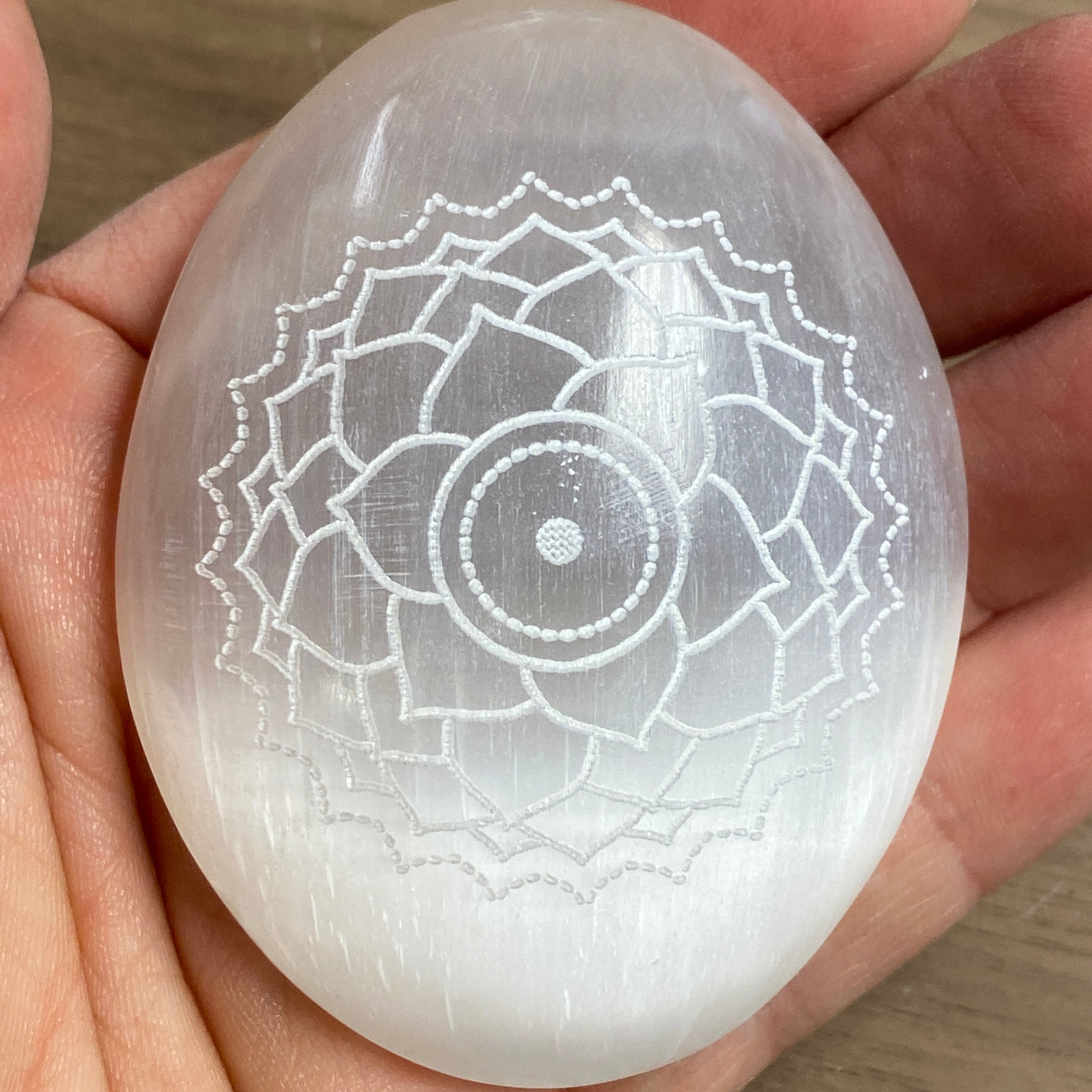 Chakra Selenite Palmstones