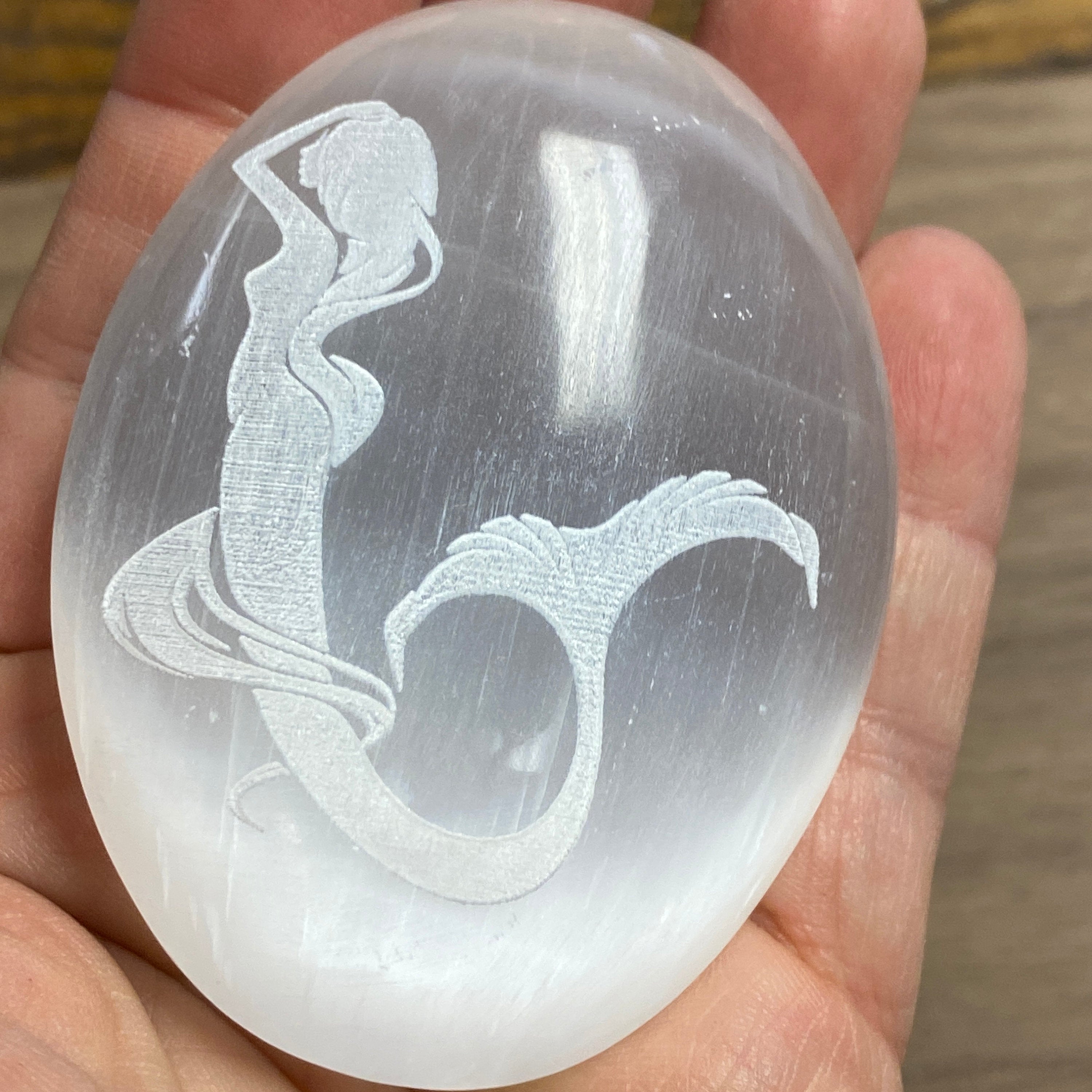 Mermaid Selenite Palmstone