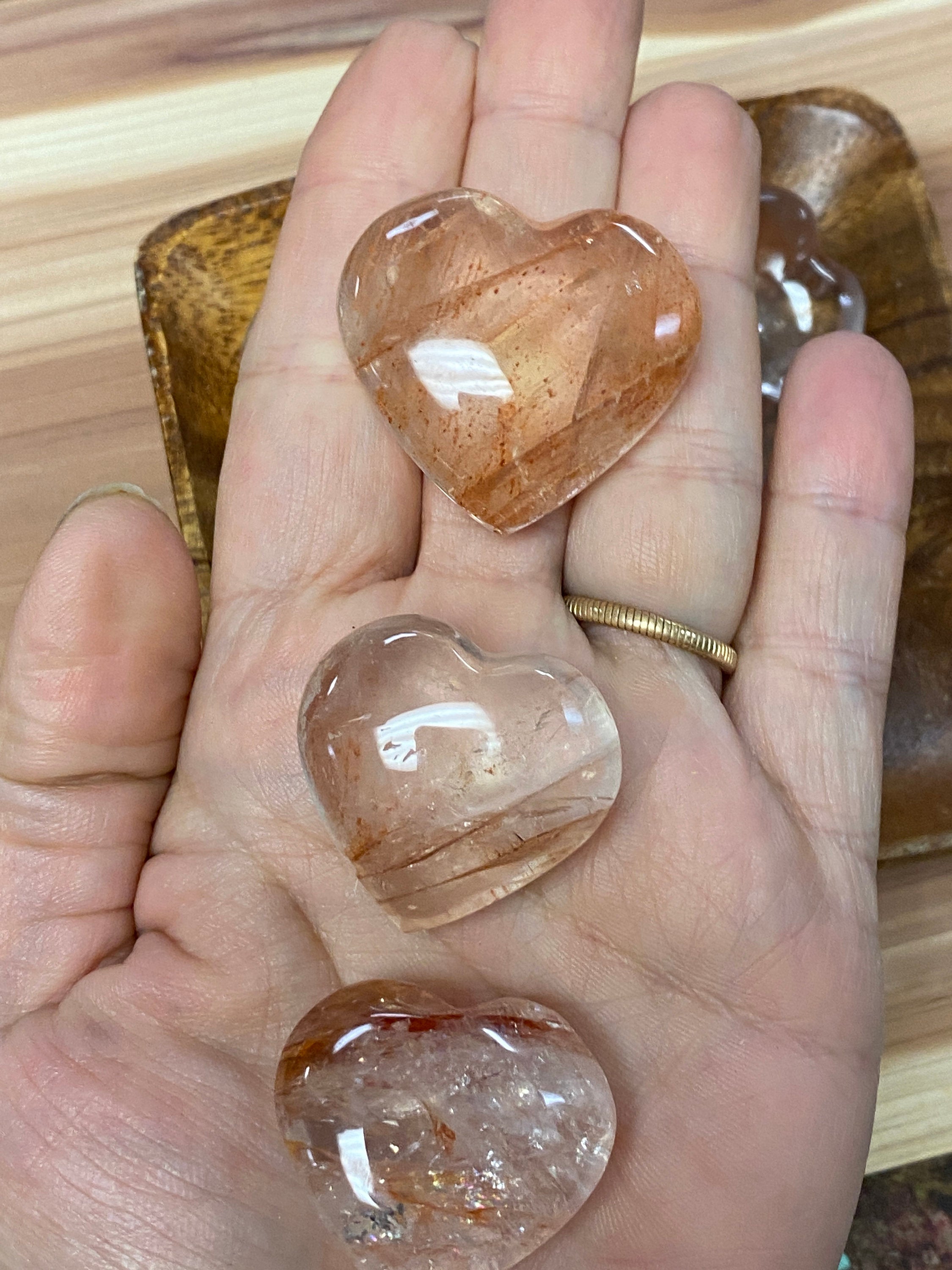 Natural Hematoid Quartz SMALL HEART
