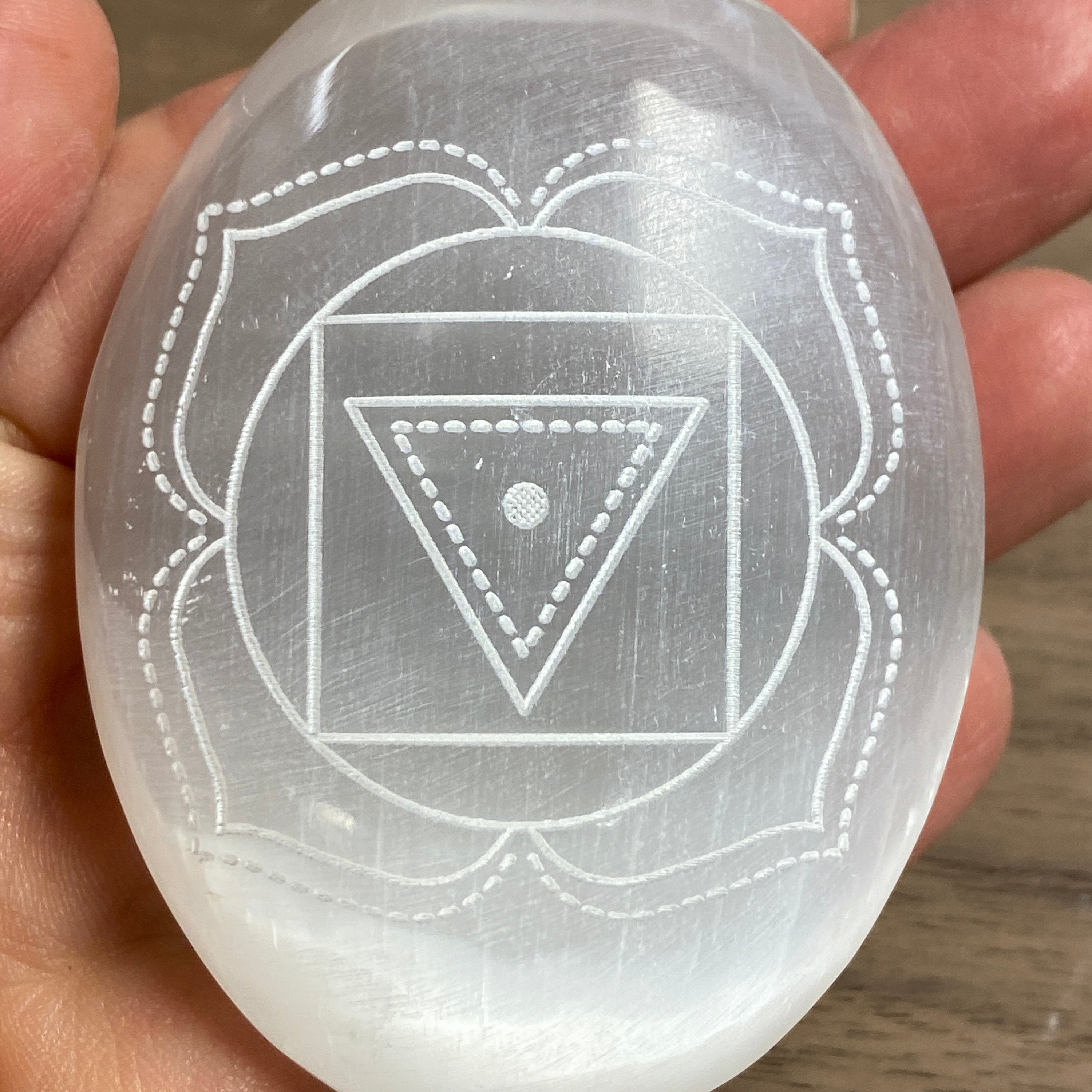 Chakra Selenite Palmstones