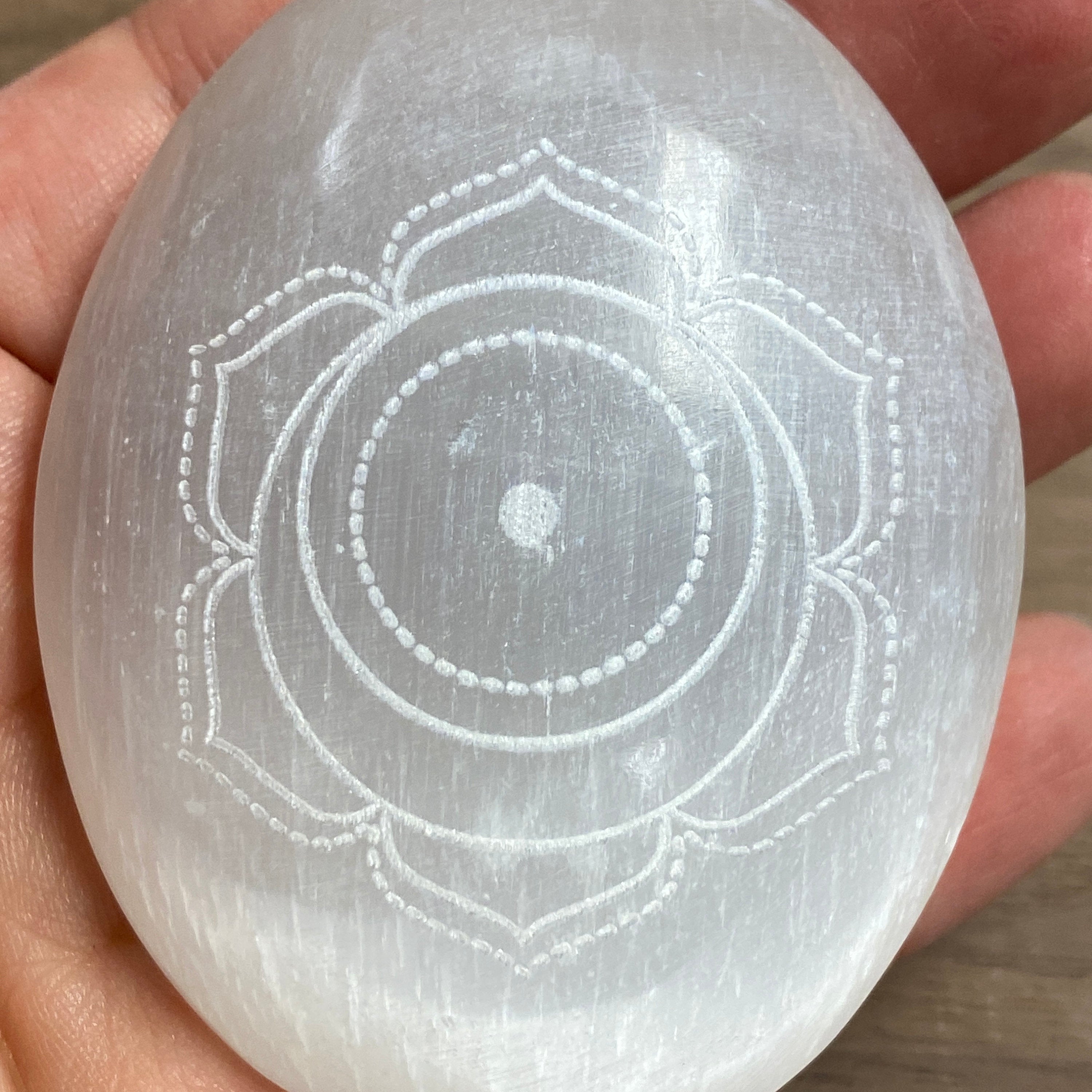 Chakra Selenite Palmstones