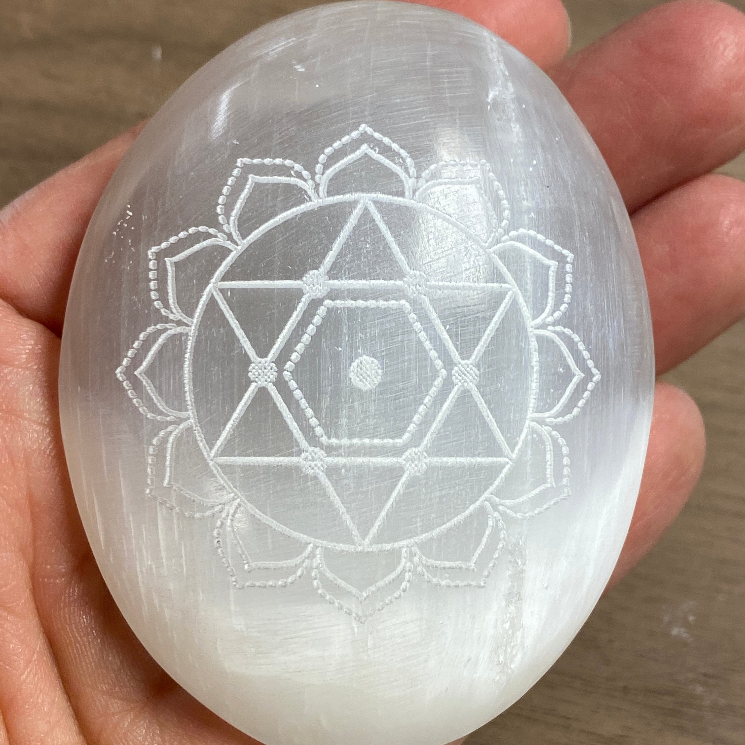 Chakra Selenite Palmstones