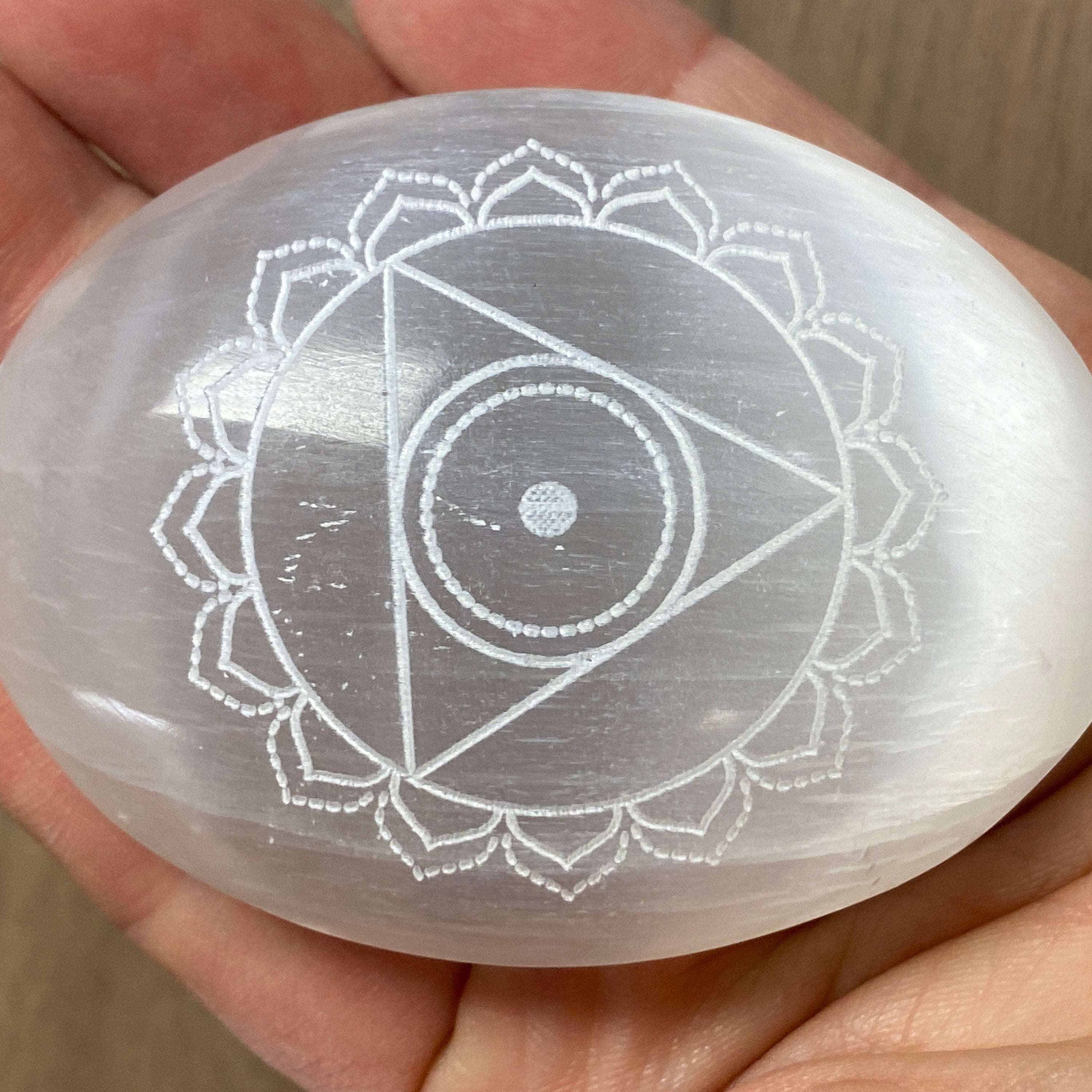 Chakra Selenite Palmstones
