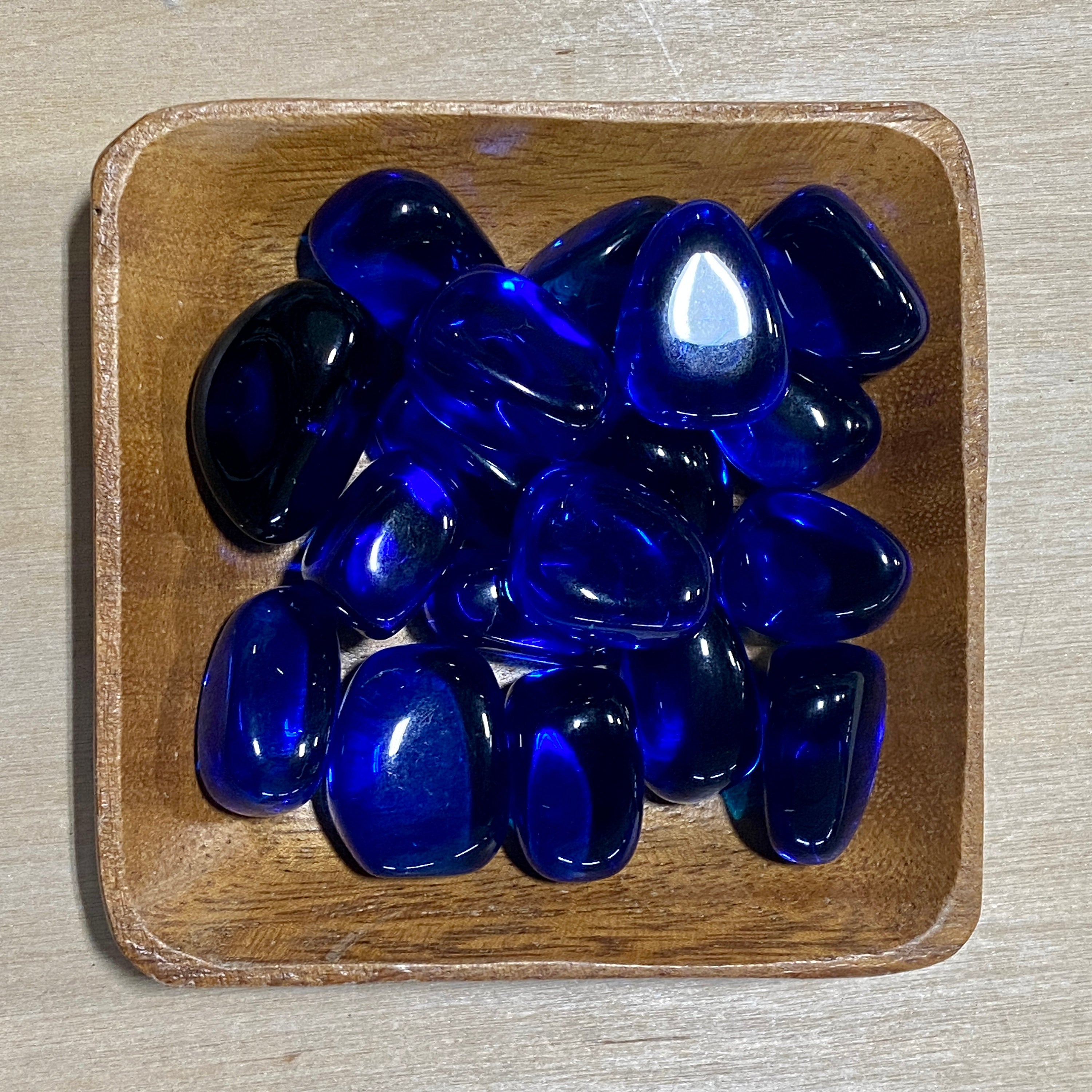 Indigo Obsidian  GLASS MANMADE TUMBLED Indigo Obsidian