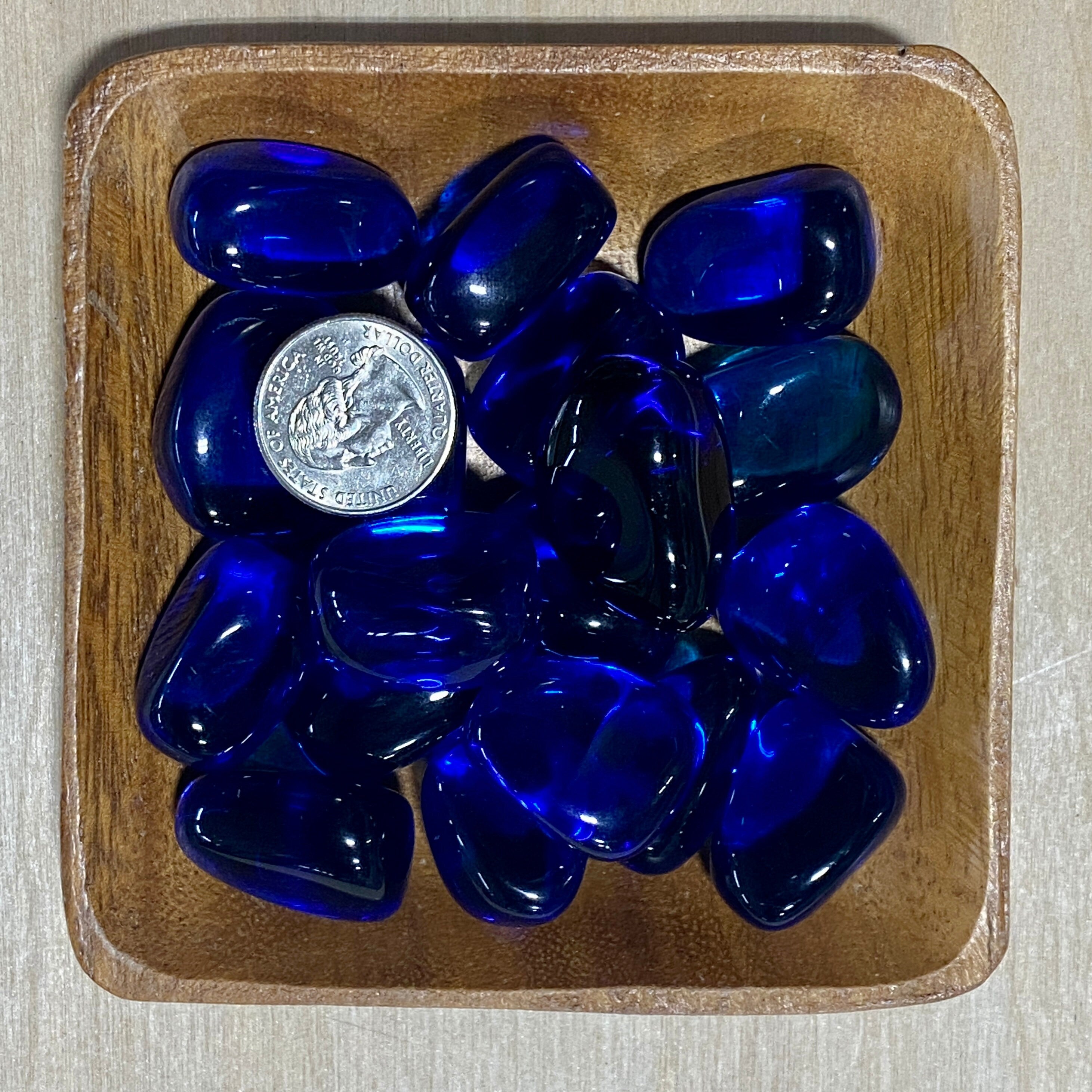 Indigo Obsidian  GLASS MANMADE TUMBLED Indigo Obsidian 