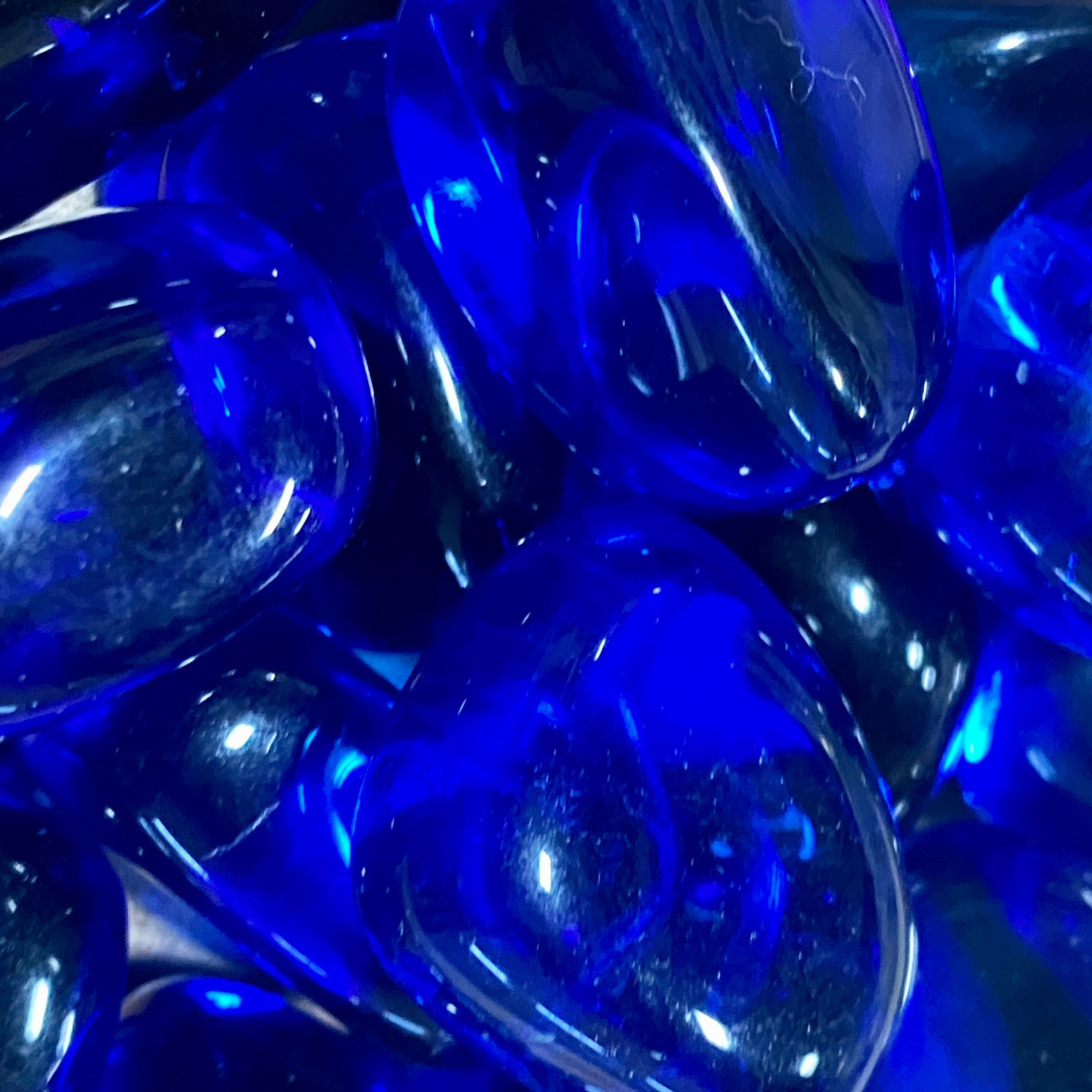 Indigo Obsidian  GLASS MANMADE TUMBLED Indigo Obsidian