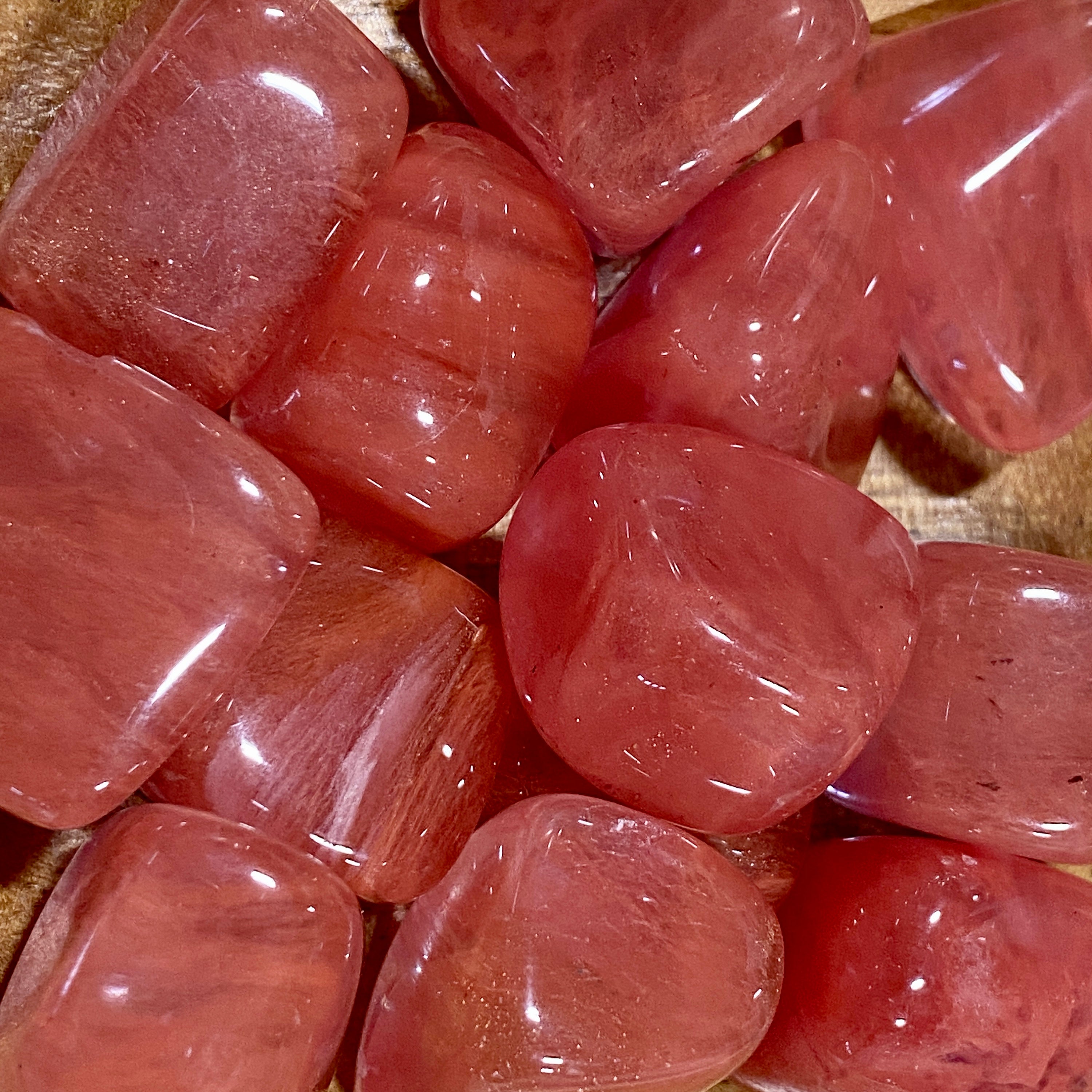 Strawberry Obsidian TUMBLED Strawberry Obsidian - Heart Chakra Stone -  Root Chakra Crystal -  healing crystals and stones