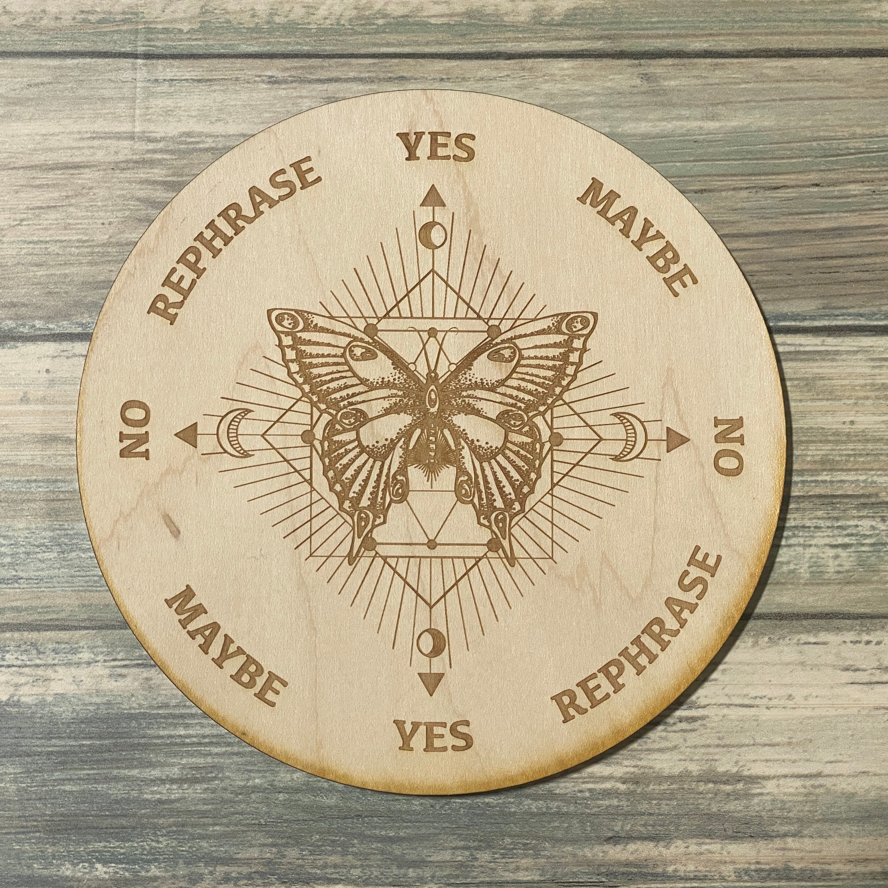 Moth Pendulum Board - Moth Divination Board - Altar Decoration
