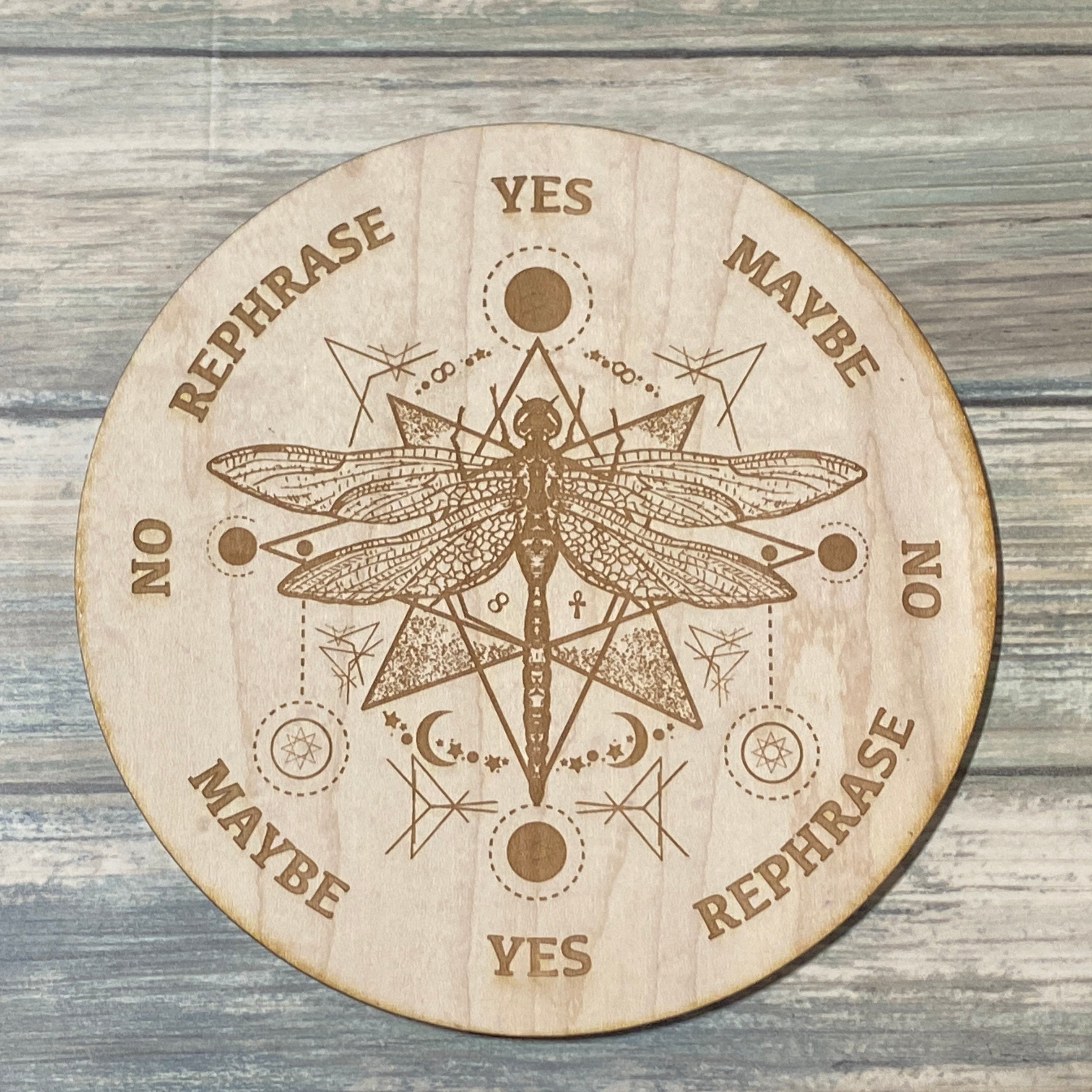 Dragonfly Pendulum Board - Dragonfly Divination Board - Altar Decoration