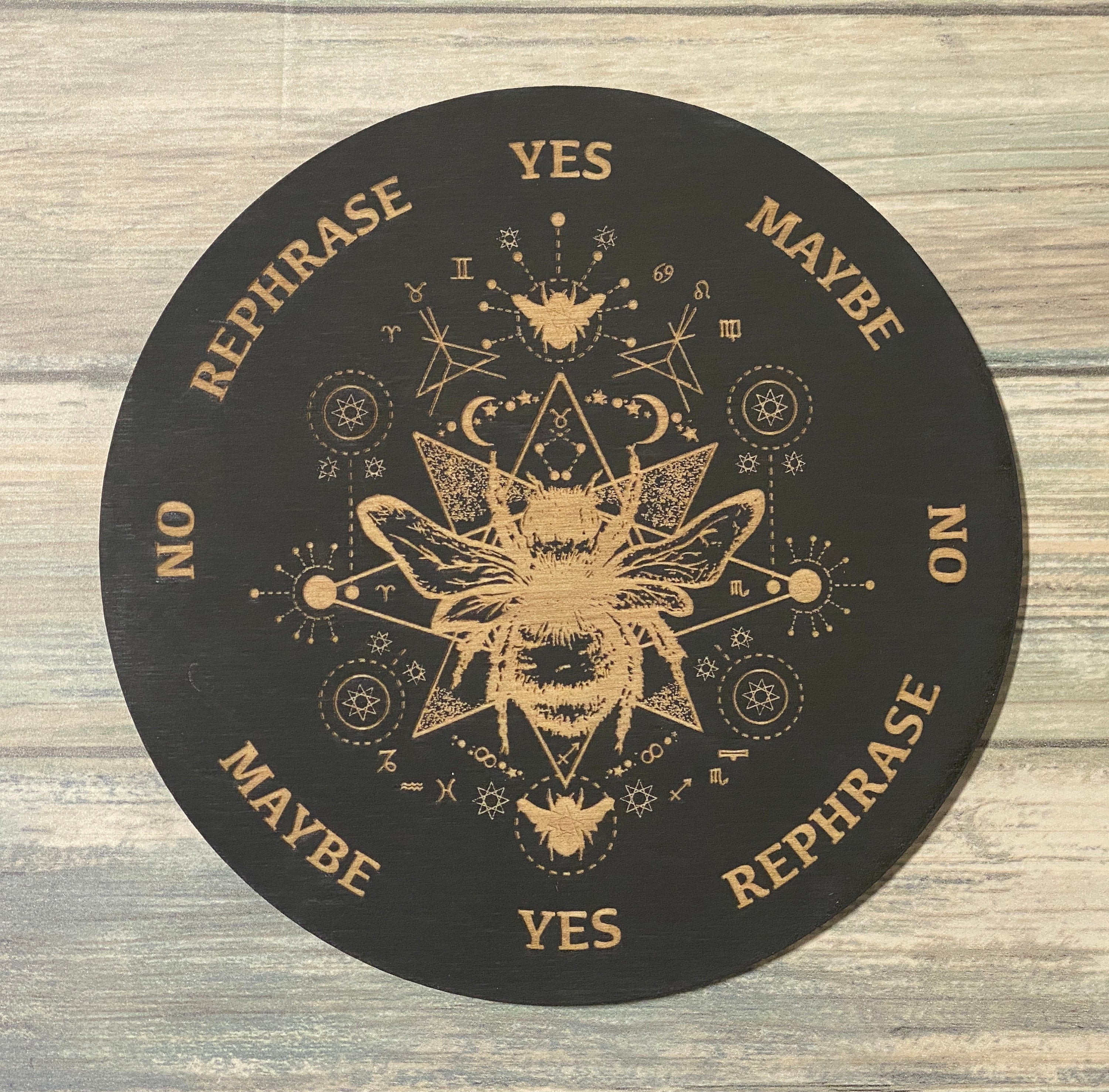 Honey Bee Pendulum Board - Honey Bee Divination Board - Altar Decoration