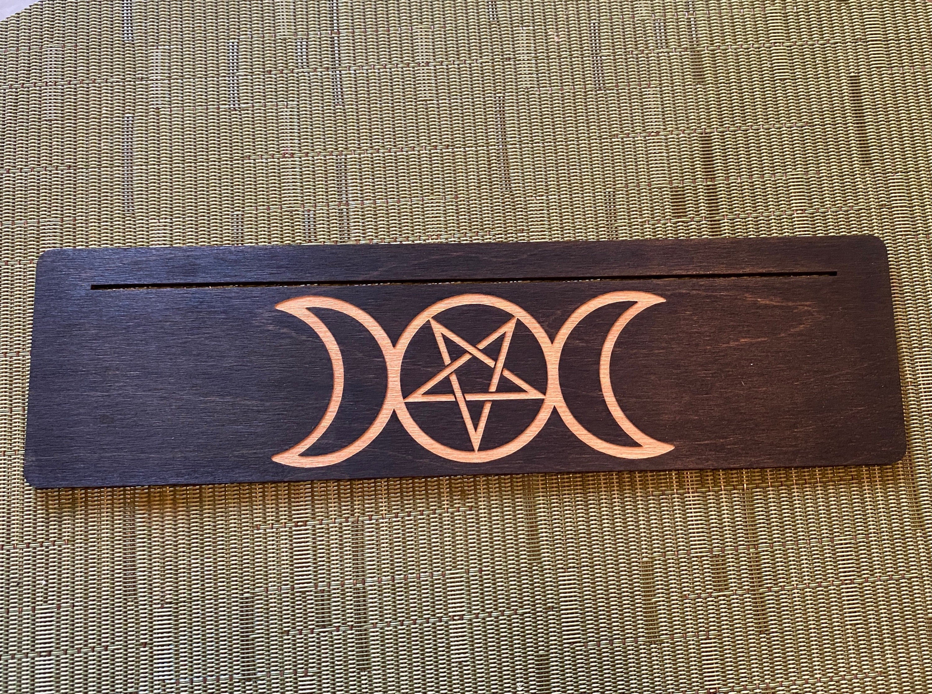 Triple Moon Pentagram Tarot Card Holder
