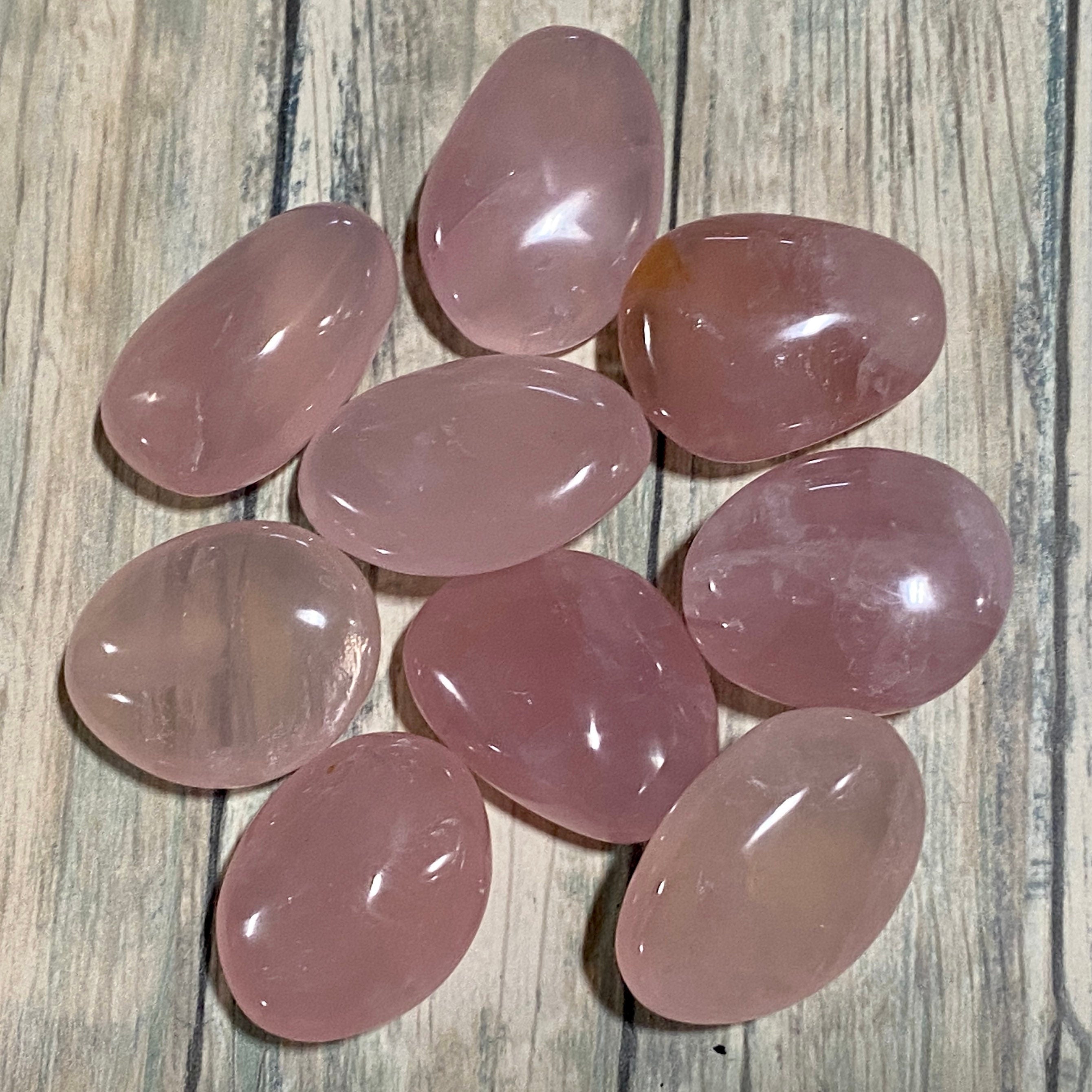 Grade A+ Rose Quartz Palm Stones  from Madagascar