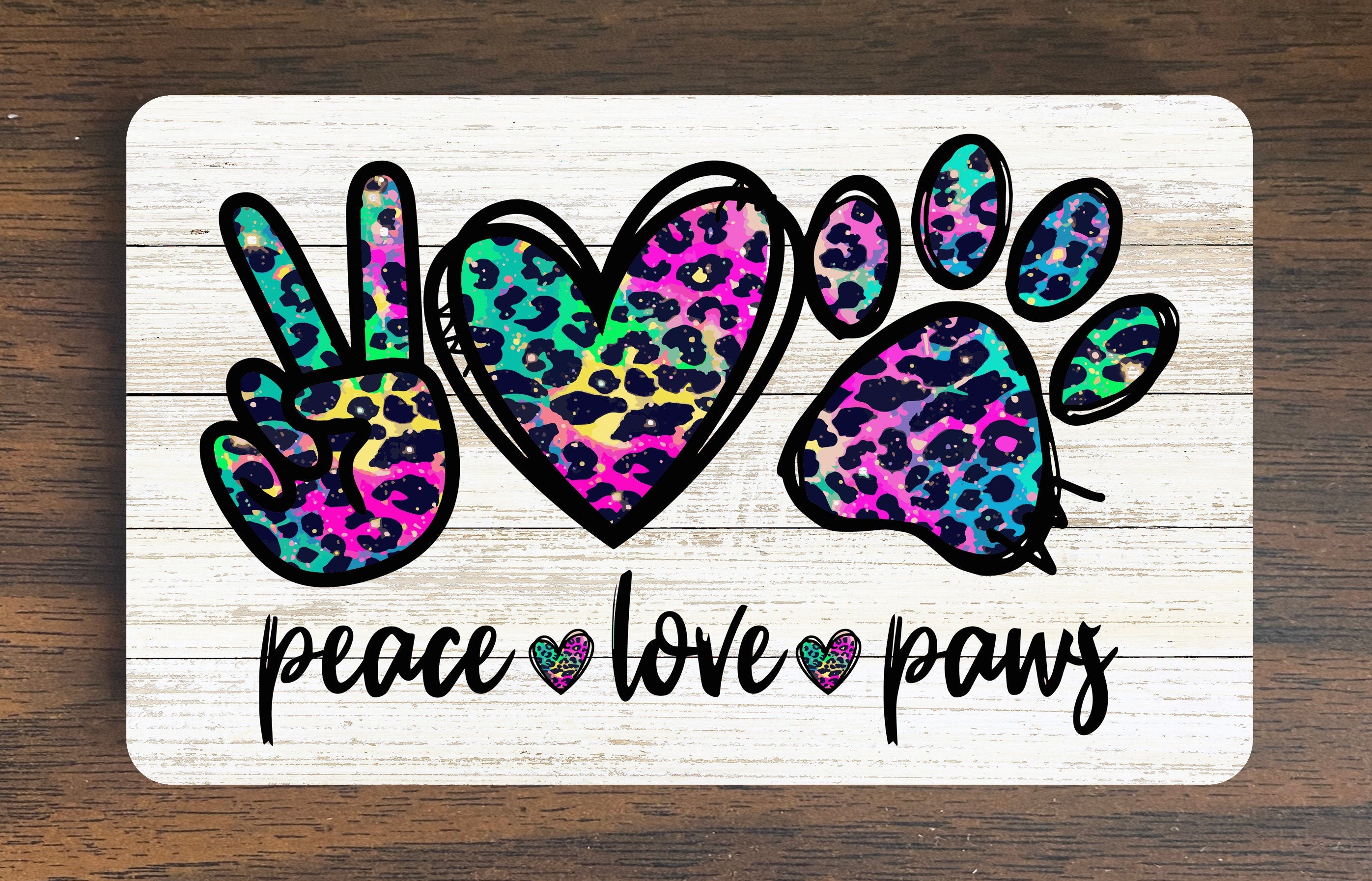 Peace Love Paws Magnet 