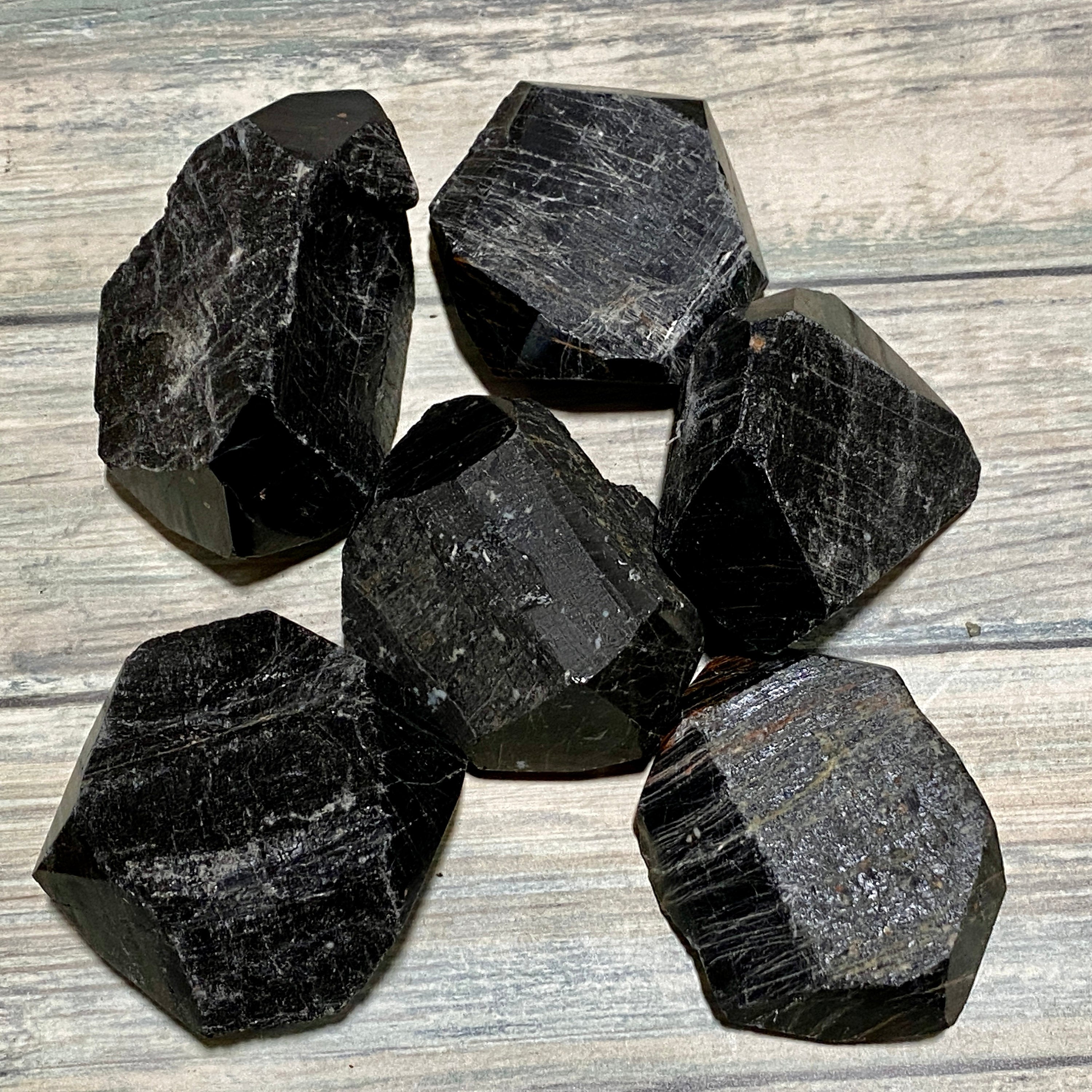 GRADE A Black Tourmaline Double Terminated Tips  