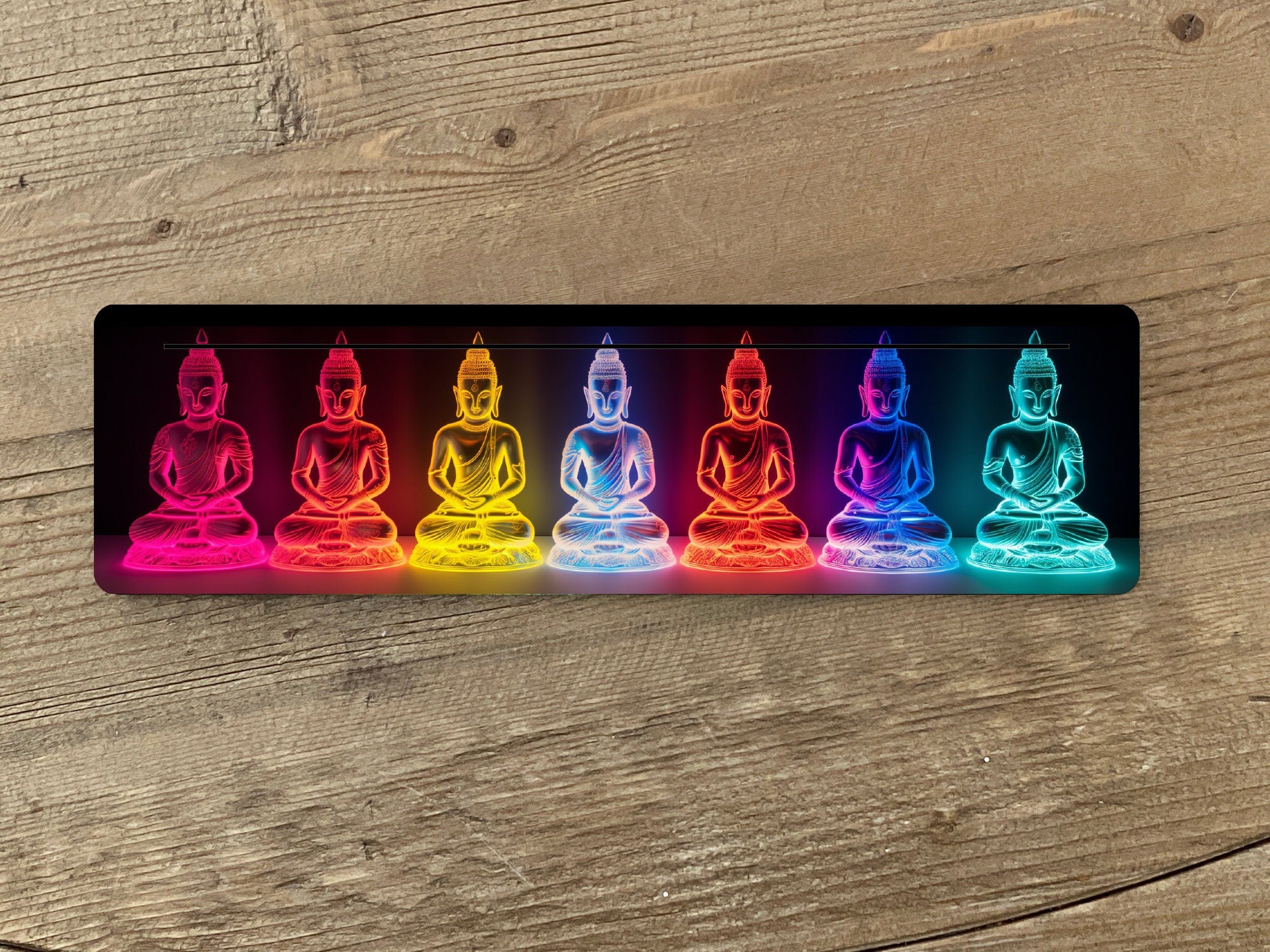 Rainbow Buddhas Tarot Card Holder - 3 Card Holder - Oracle Card Holder