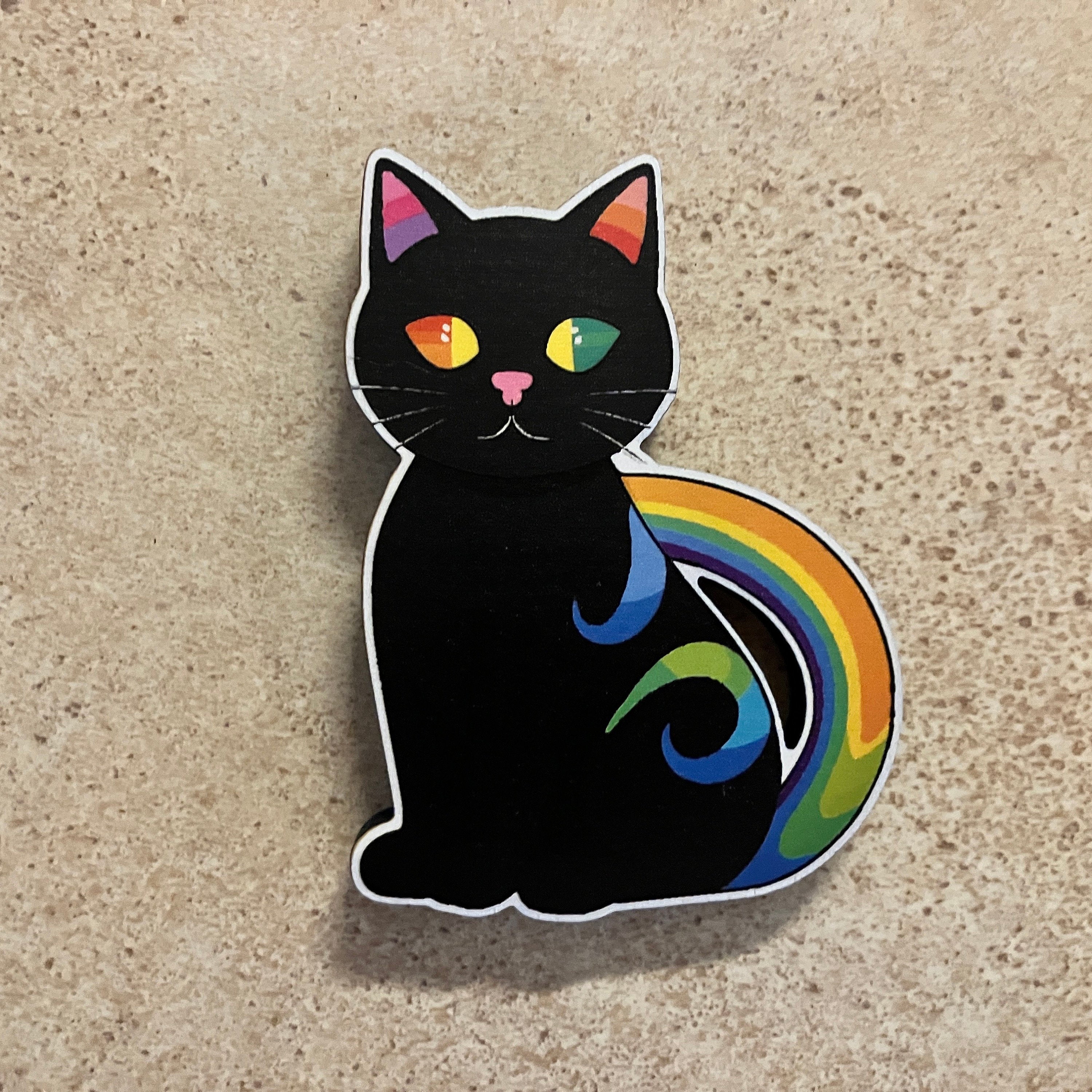 Pride Cat Magnet - Cat Pride Magnet - Pride Magnet - Refrigerator Magnet - LBGTQ+ Magnet