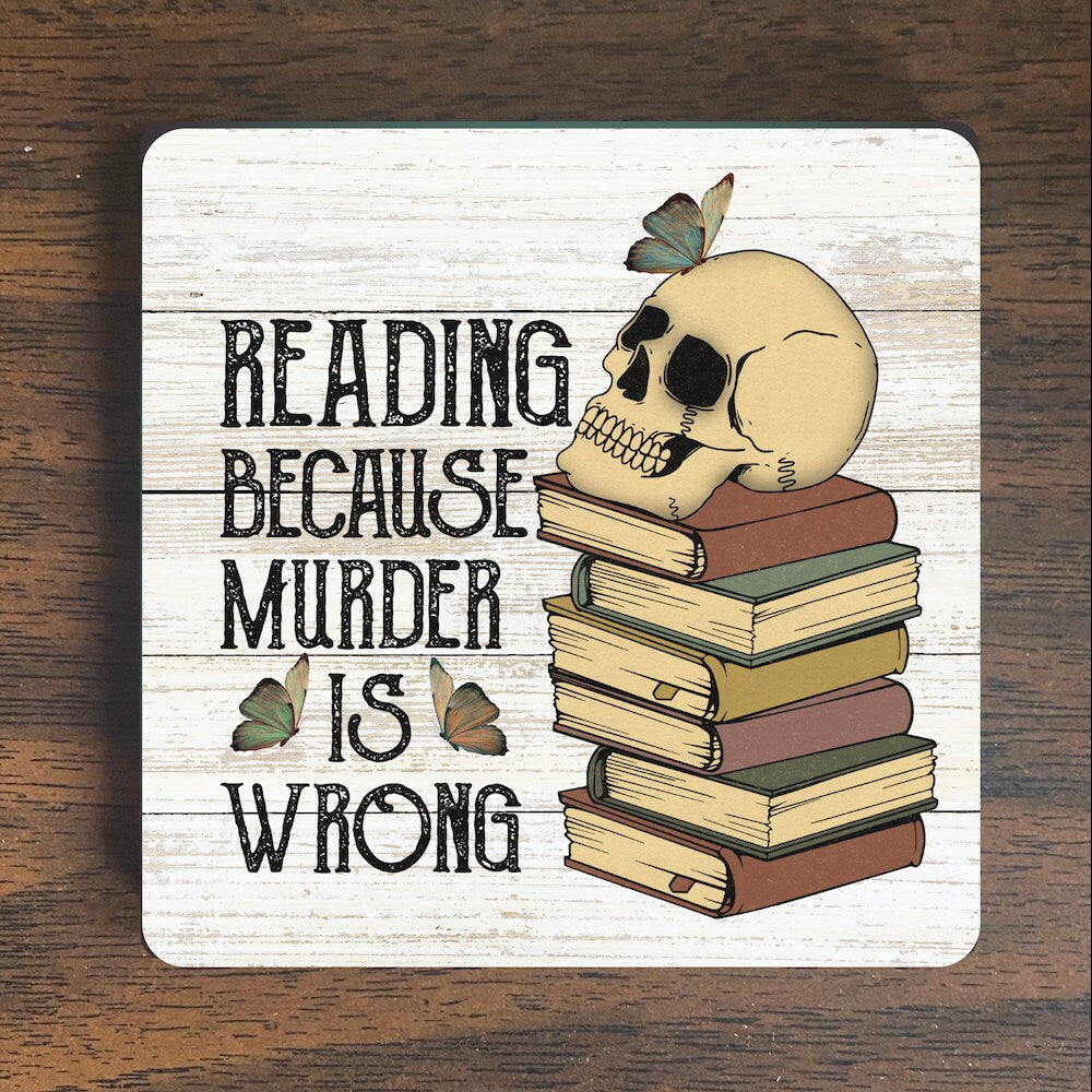 Reading Magnet - Snarky Magnet - Skull Magnet - Refrigerator Magnet - Adult Humor Magnet - Sarcastic Magnet - Book Magnet