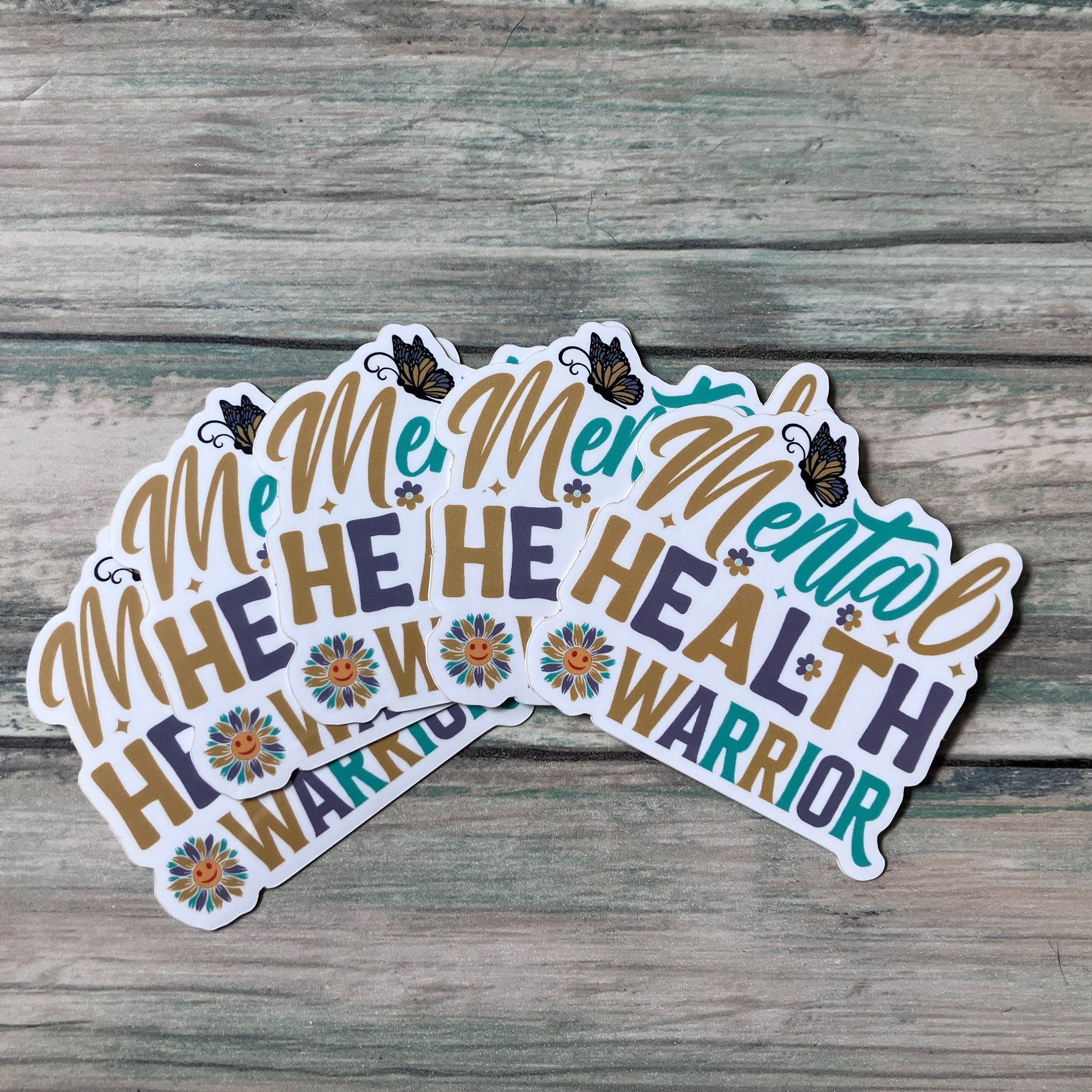 Mental Health Warrior Sticker - Vinyl Sticker - Vinyl Inspirational Sticker - Spiritual Sticker - Mental Health Sticker - Laptop Sticker