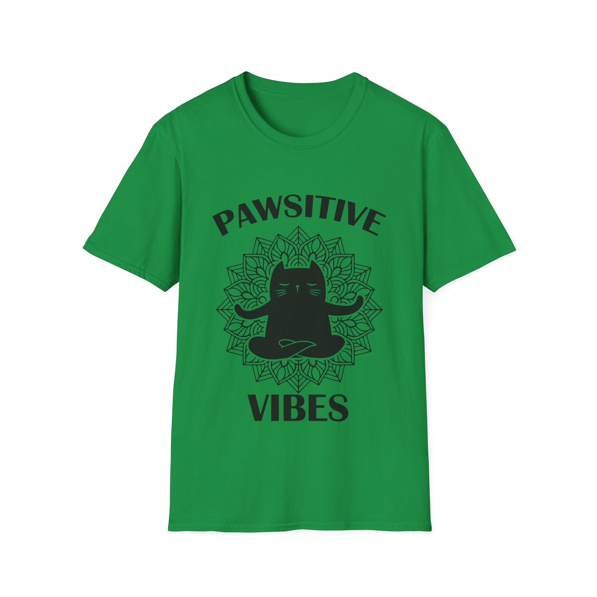 Pawsitive Vibes T-Shirt: Embrace the Zen with a Meditating Cat!