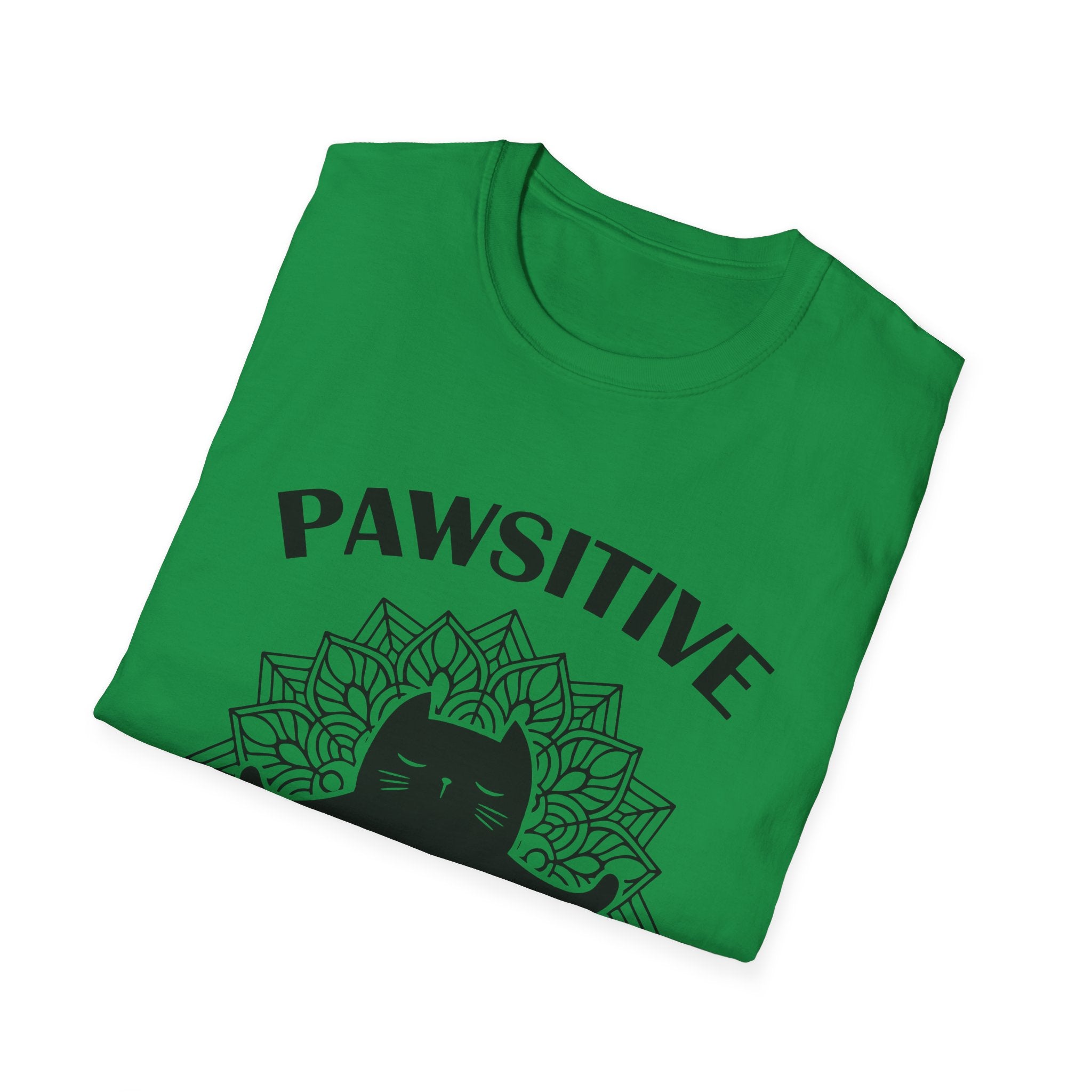 Pawsitive Vibes T-Shirt: Embrace the Zen with a Meditating Cat!
