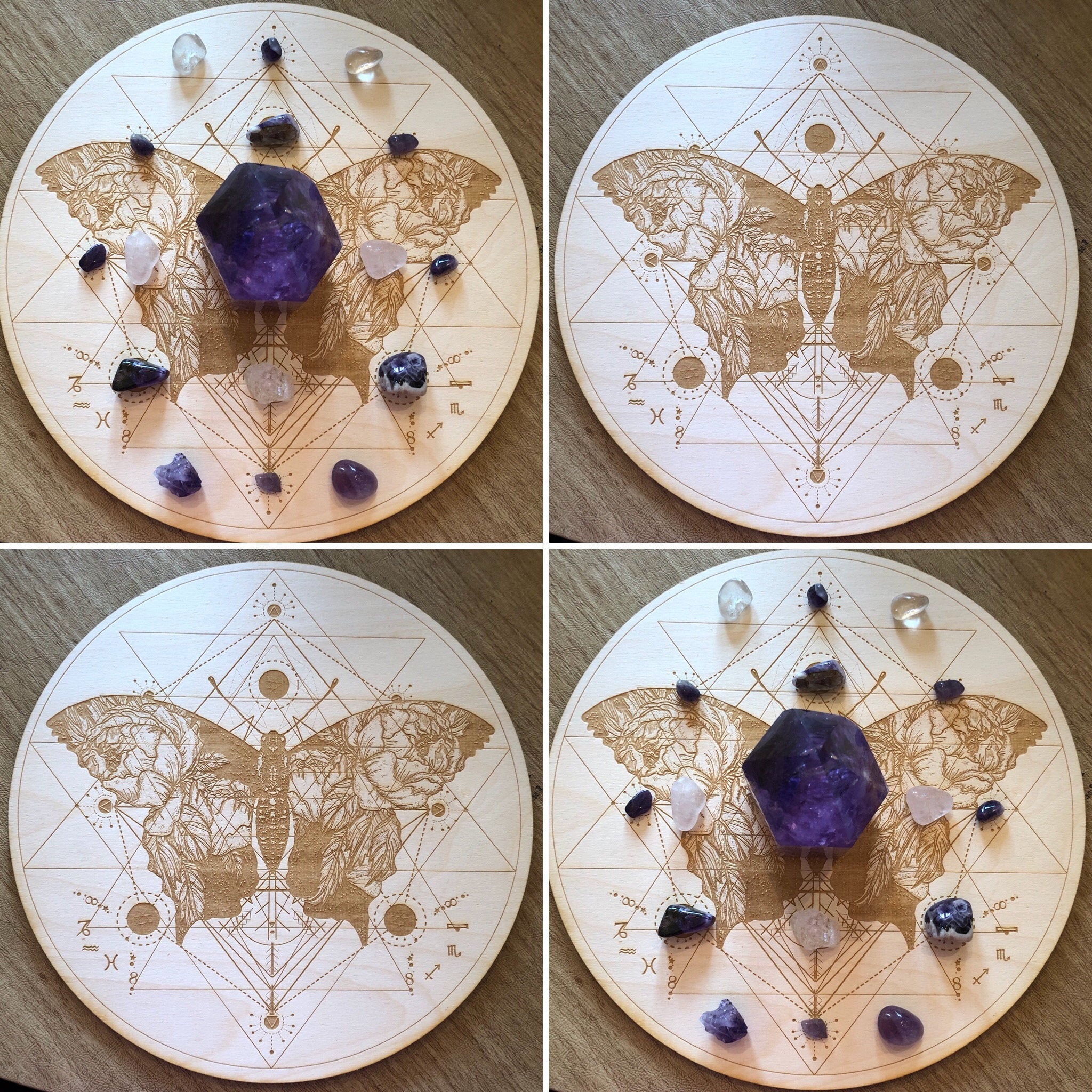 Butterfly Sri Yantra Crystal Grid