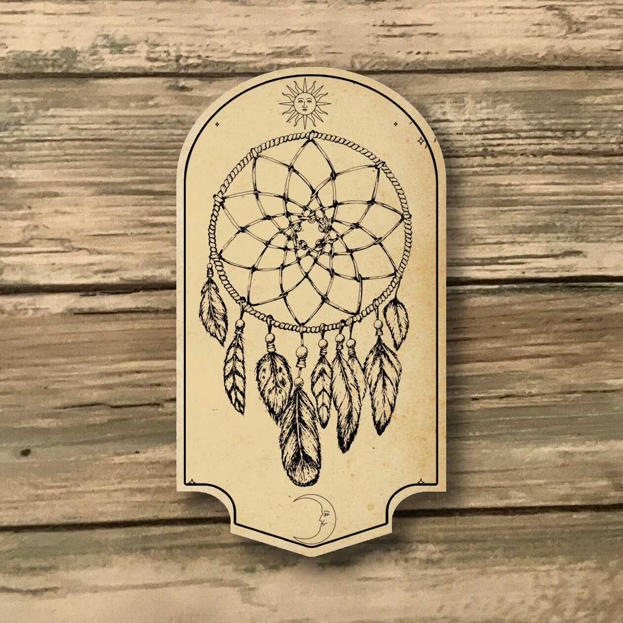 Dreamcatcher Magnet - UV-Printed 3" Height - Serenity and Protection Symbol - Tarot Card Magnet