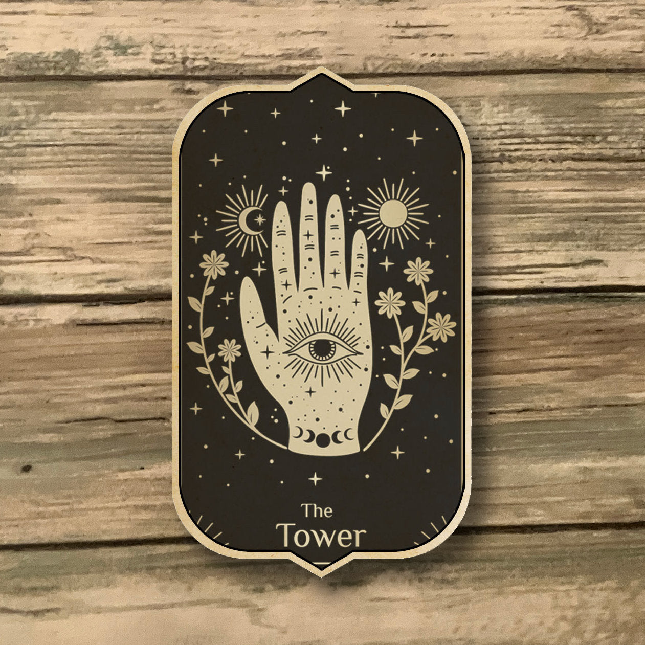Tower Tarot Card Magnet - UV-Printed 3" Height - Symbolic Transformation and Resilience - Tower Magnet